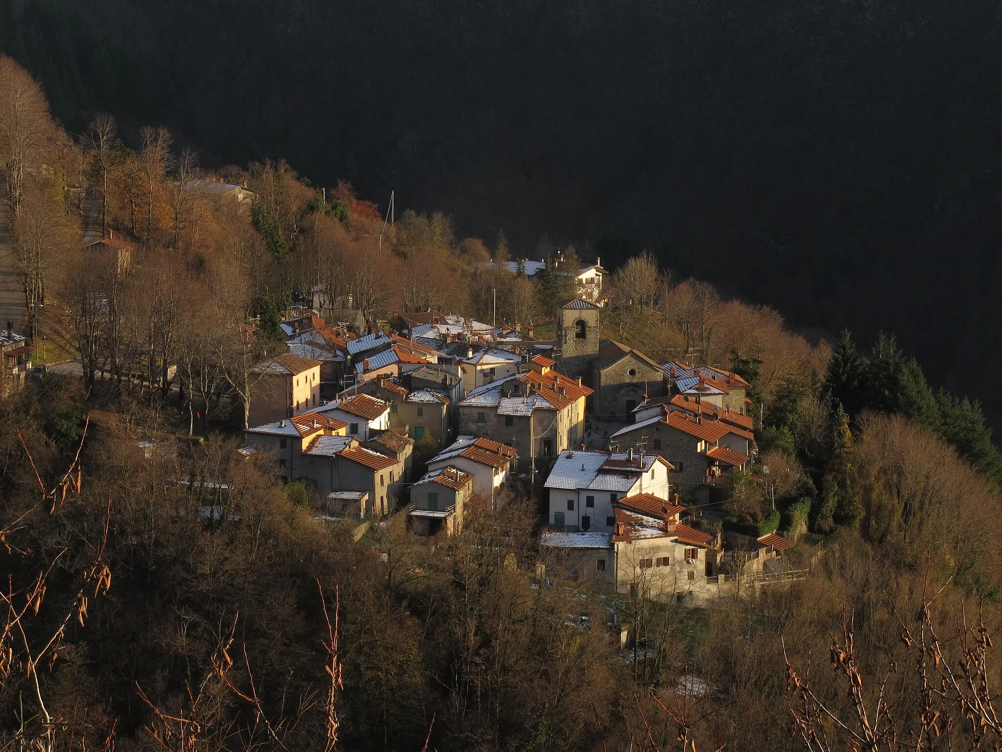 Photo showing: Panorama di Spignana in Autunno-Inverno