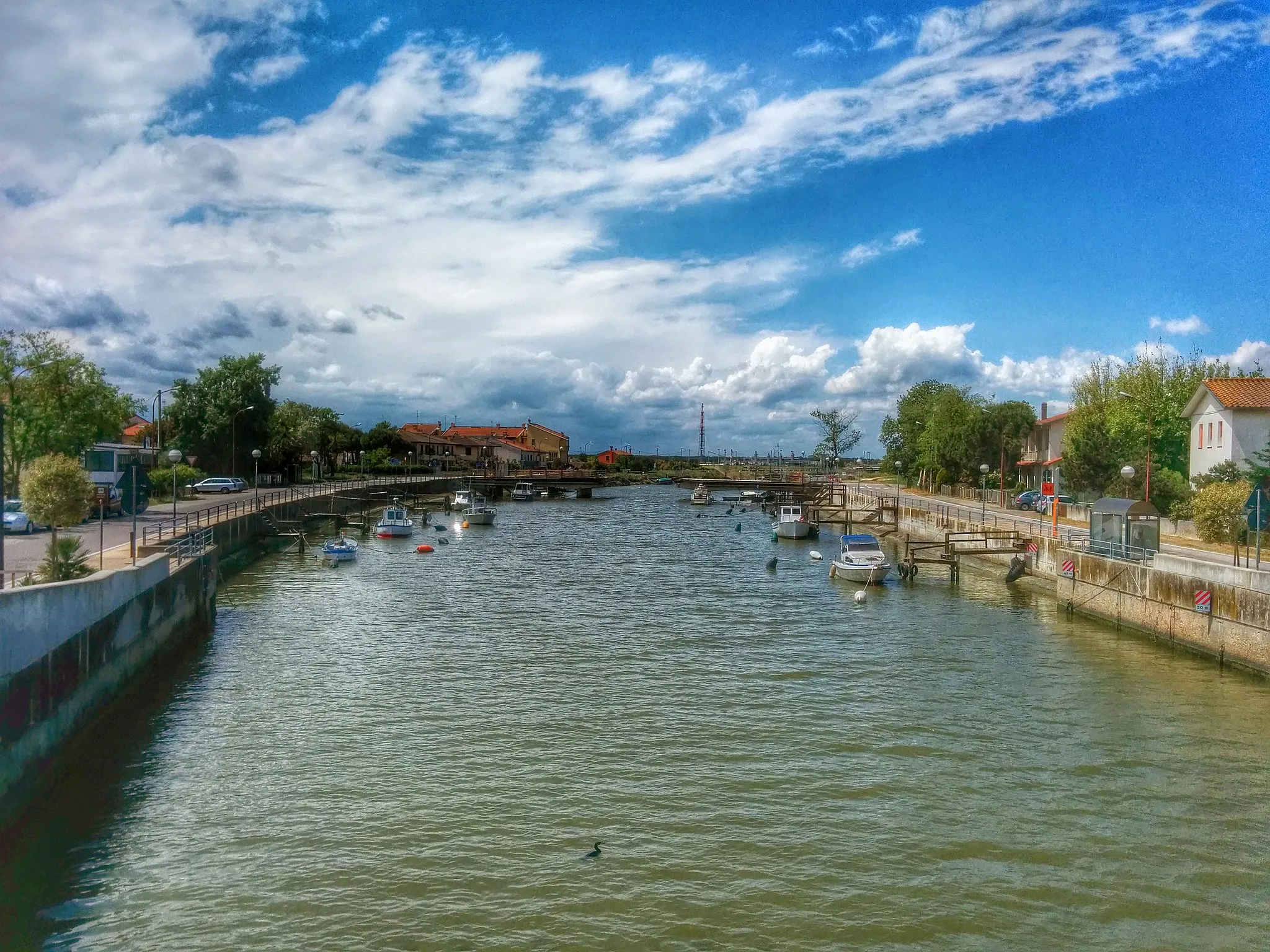 Photo showing: Canale in destra Reno a Casal Borsetti