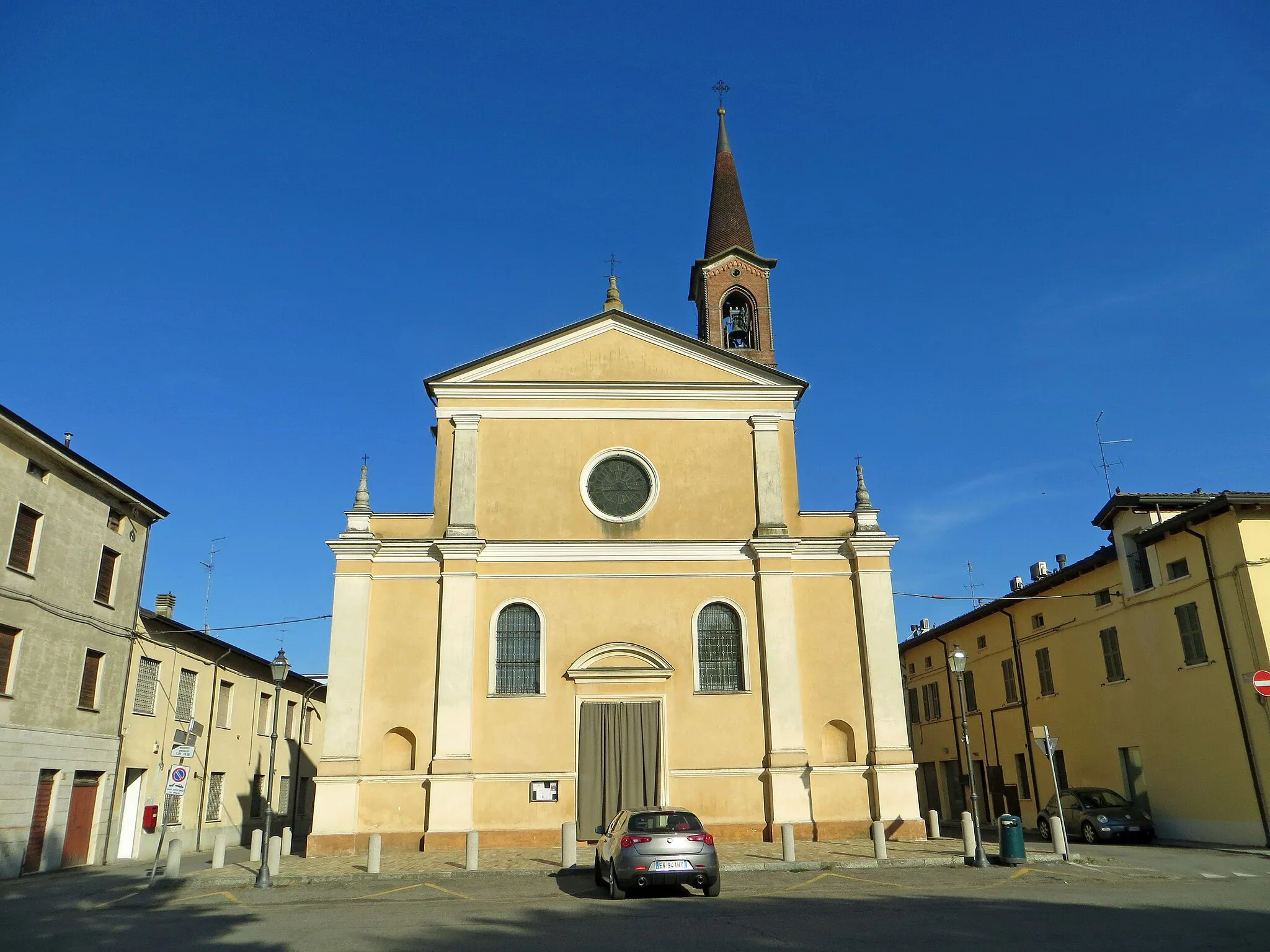 Photo showing: Chiesa dei Santi Bartolomeo e Michele (Roccabianca) - facciata