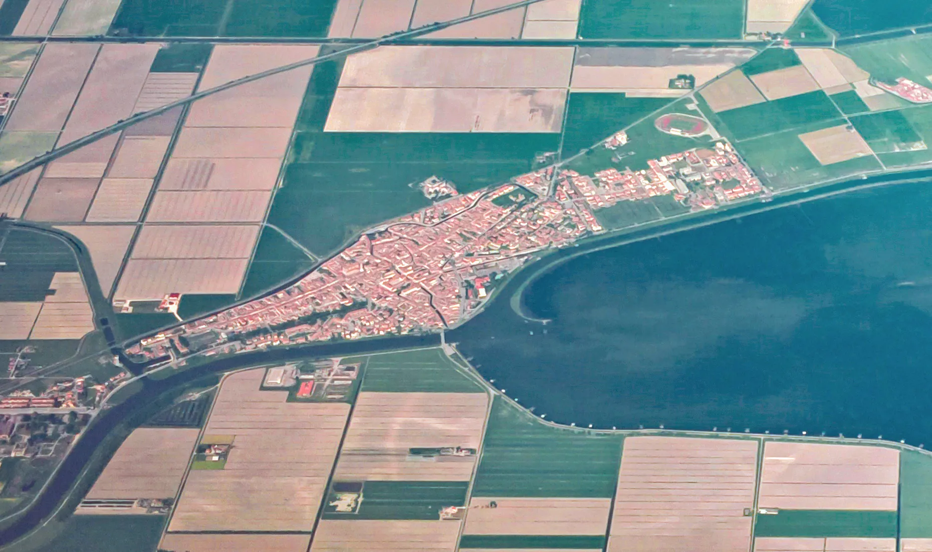 Photo showing: Aerial view of Comacchio, Emilia Romagna, Italy.