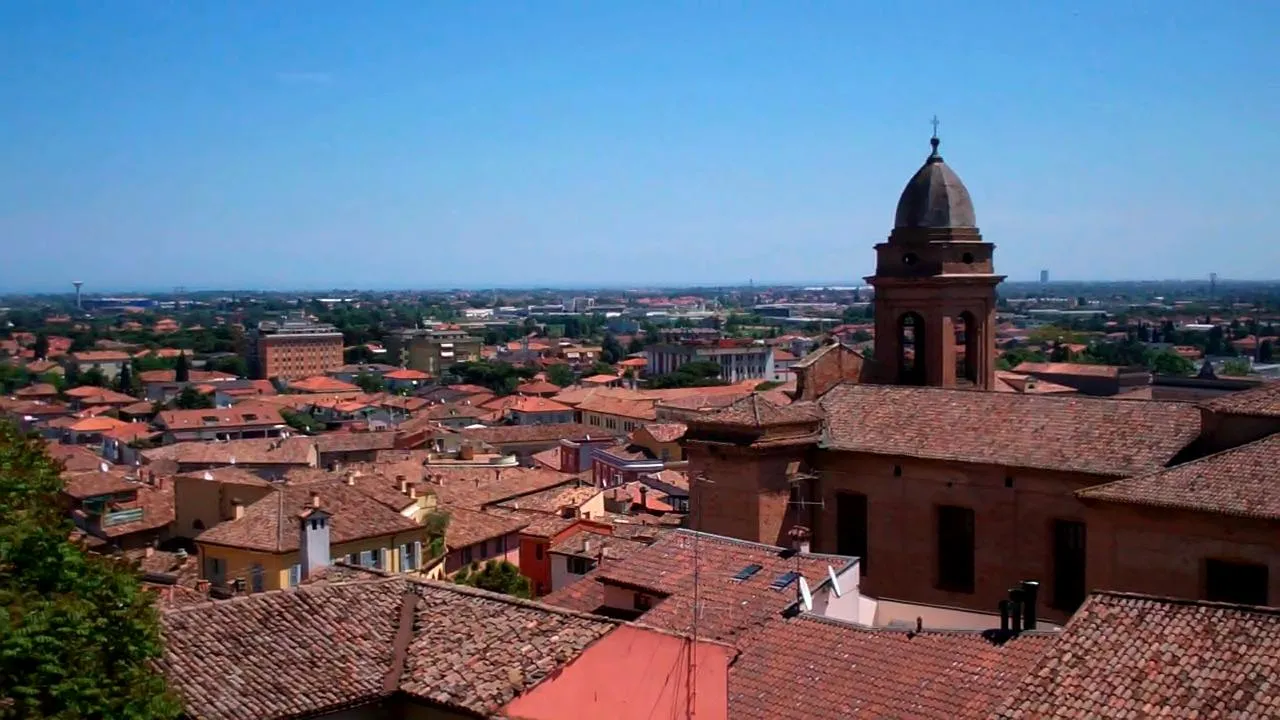 Photo showing: View of the roofs of Santarcangelo di Romagna