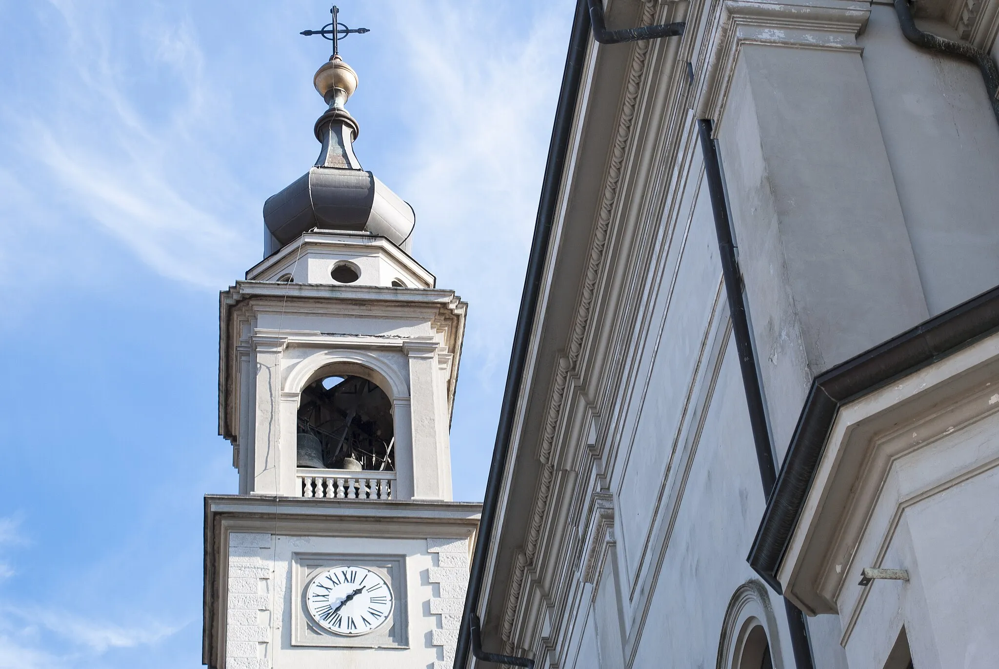 Photo showing: View of church tower of church sant'Andrea Apostolo (Saint Andrew), Gorizia.