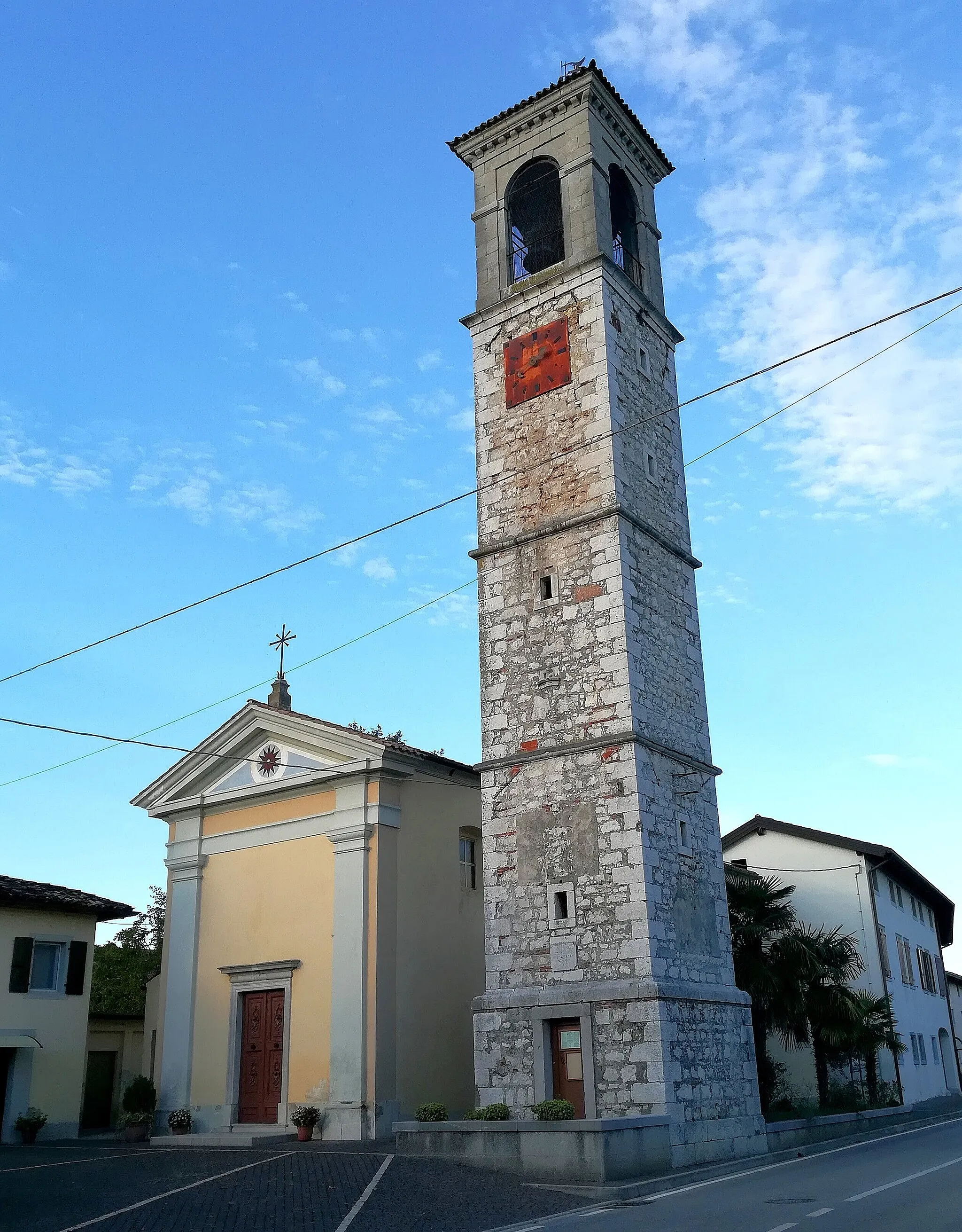 Photo showing: La chiesa e il campanile di Merlana