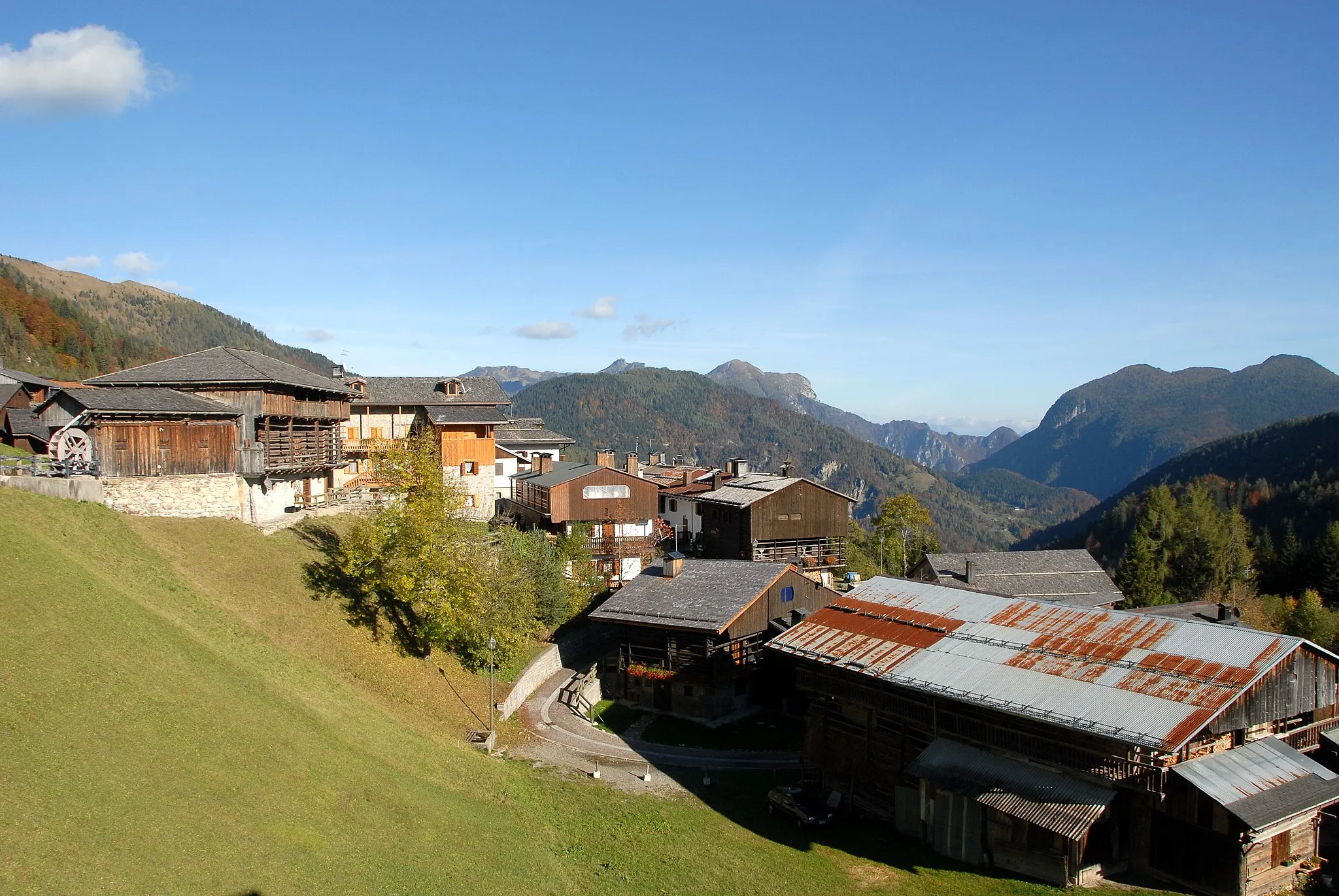 Photo showing: View at Sauris di sopra in the community Sauris, region Friuli Venezia-Giulia, Italy