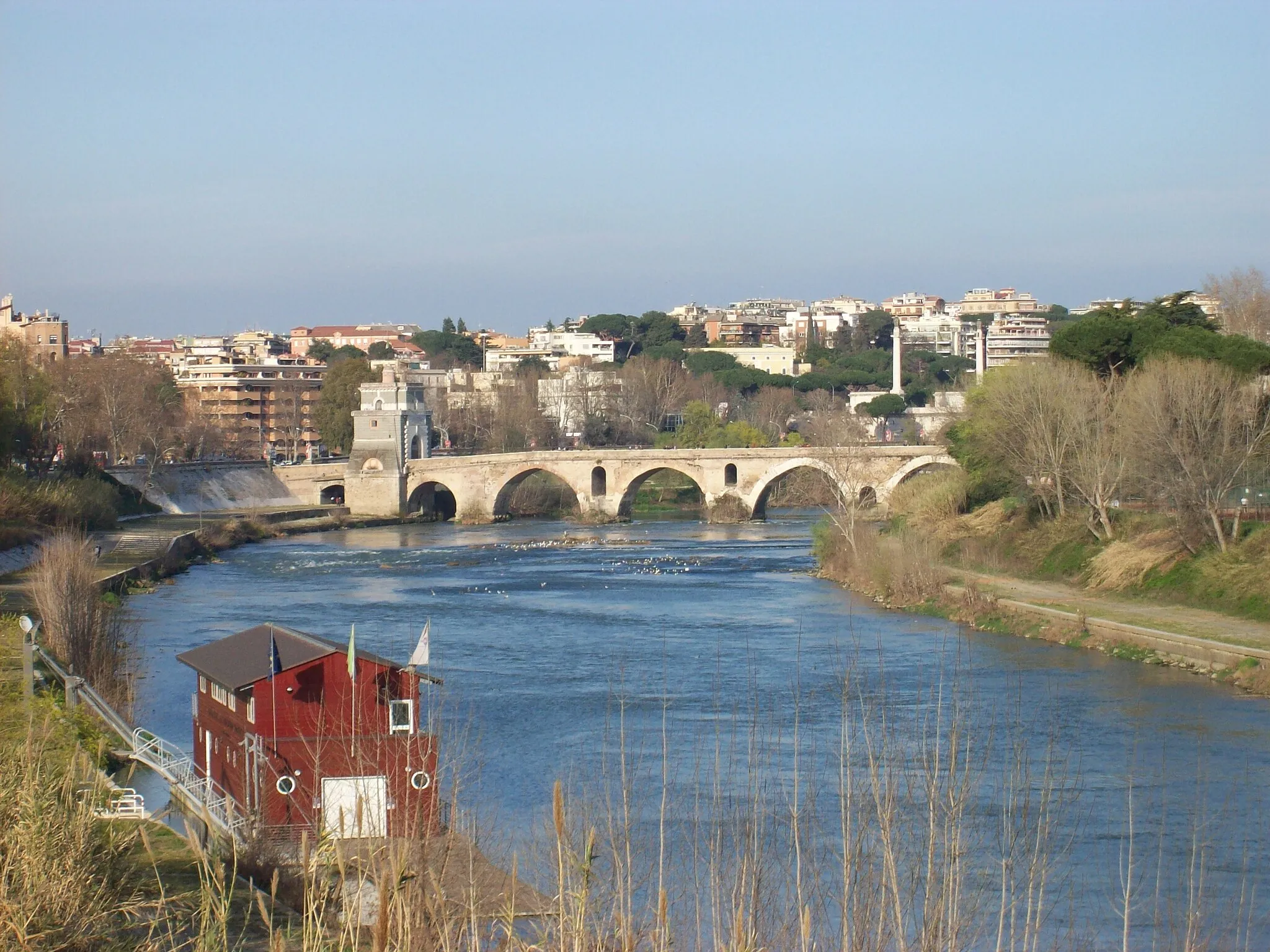 Photo showing: Ponte Milvio a Roma, visto da Ponte Duca d'Aosta