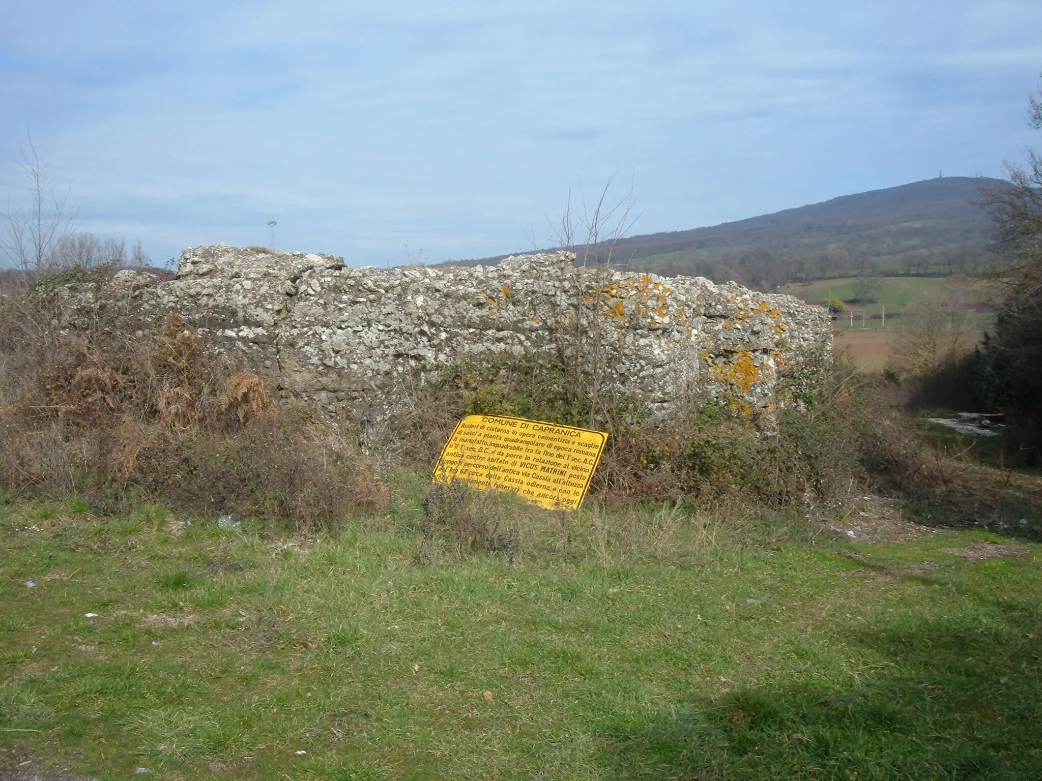 Photo showing: Ruderi di cisterna di epoca romana, nel territorio del comune di Capranica (VT), in località Vicus Matrini.
