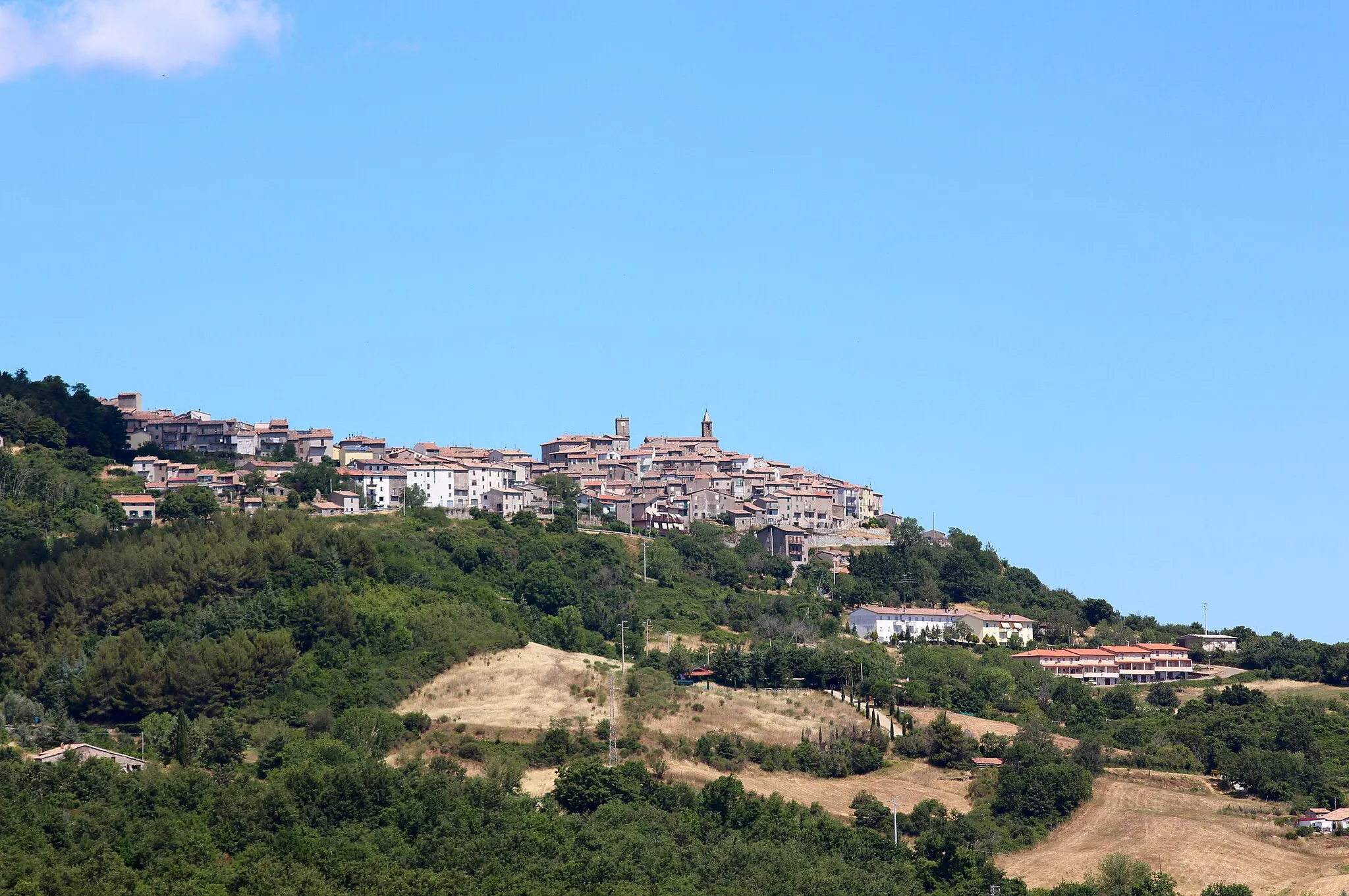 Photo showing: Panorama of Castell'Azzara, Province of Grosseto, Tuscany, Italy