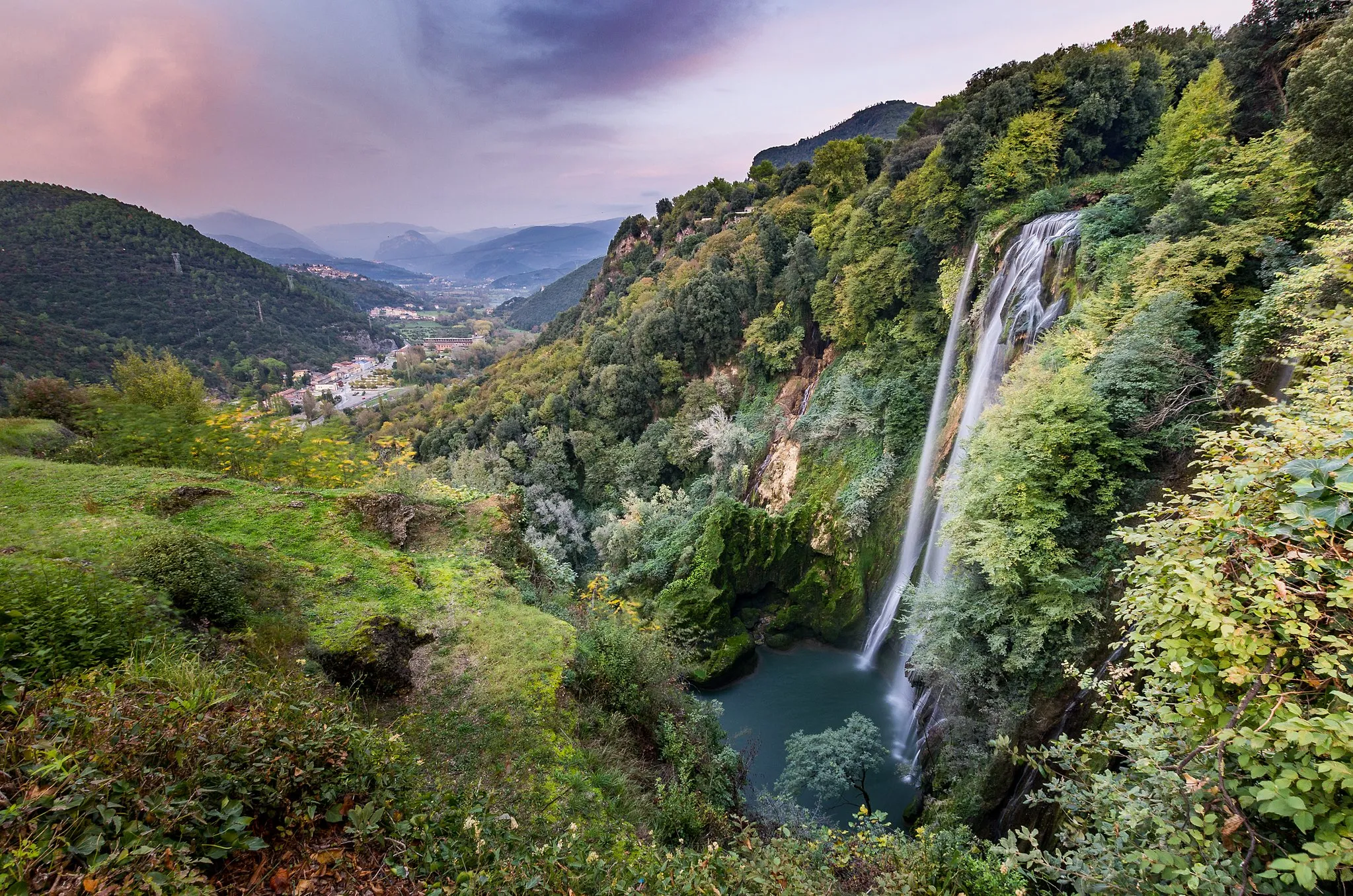 Photo showing: Cascata di Terni (durante l'orario odierno di chiusura serale).