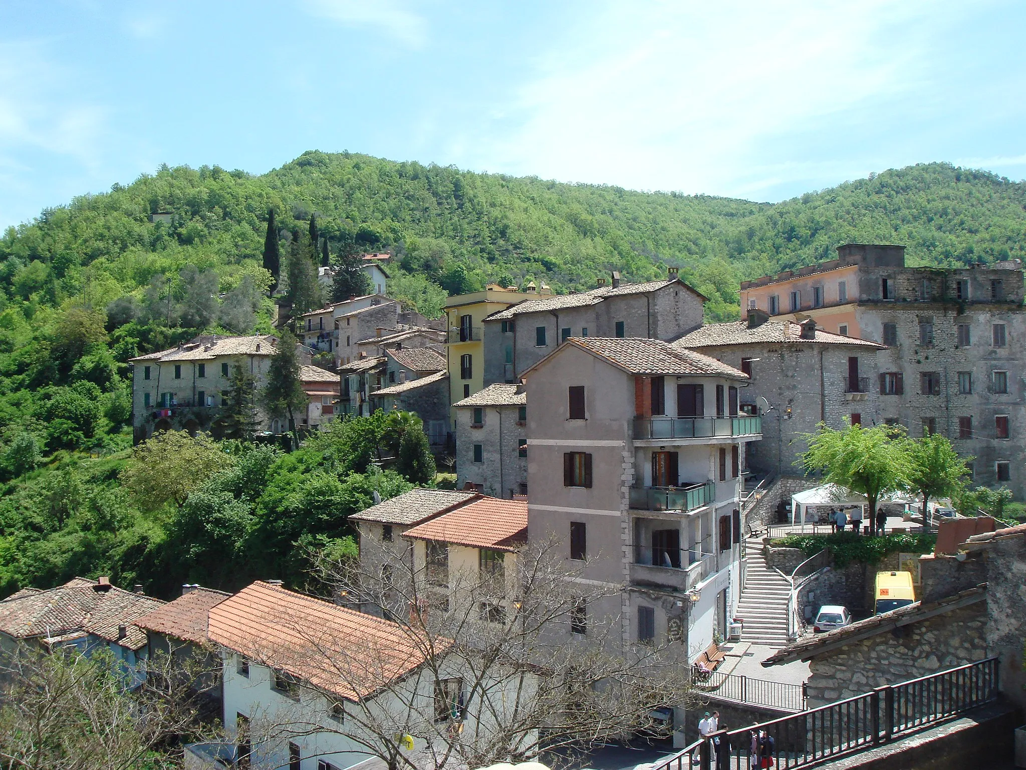 Photo showing: Vista del pueblo de Percile, Lazio, Italia