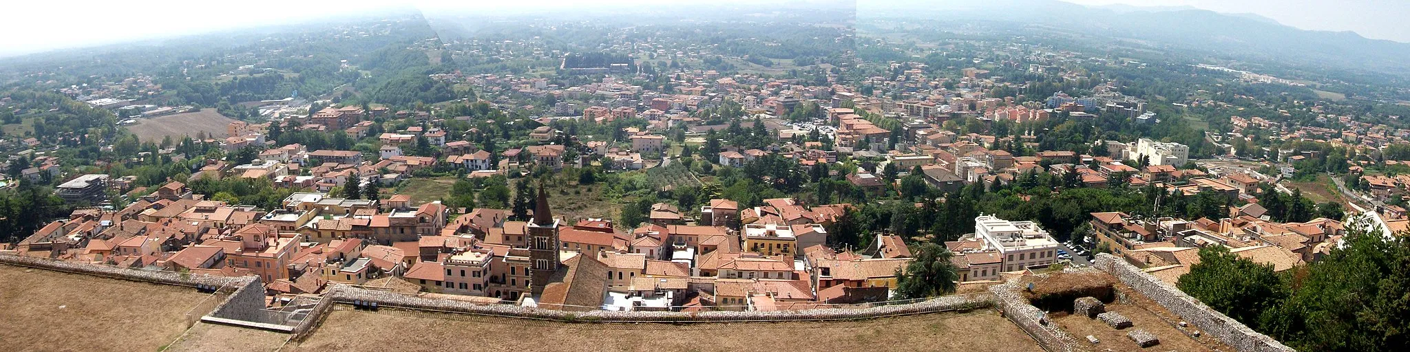 Photo showing: Panoramic view of Palestrina from Palazzo Colonna Barberini