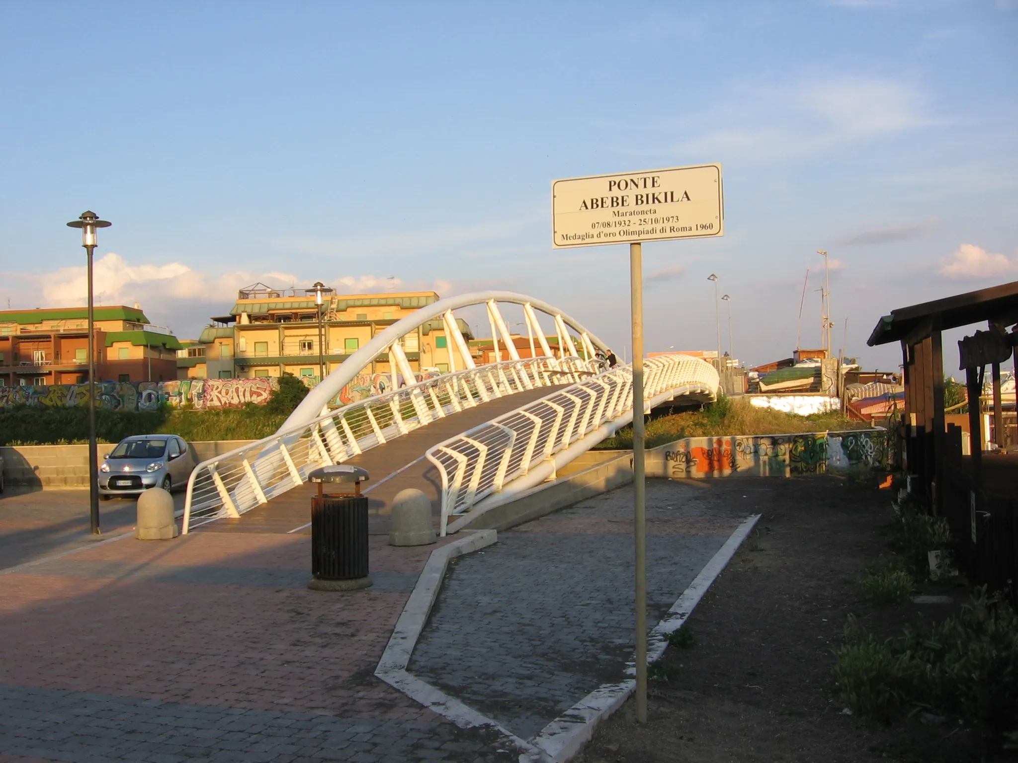 Photo showing: Bikila bridge in Ladispoli.
