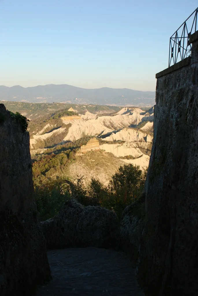 Photo showing: Far eroded hills