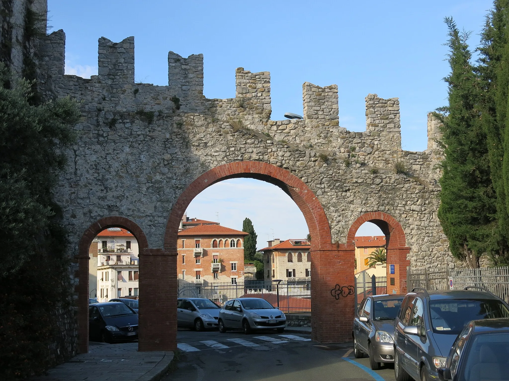 Photo showing: Medieval wall of castello San Giorgio in La Spezia (Liguria, Italy).