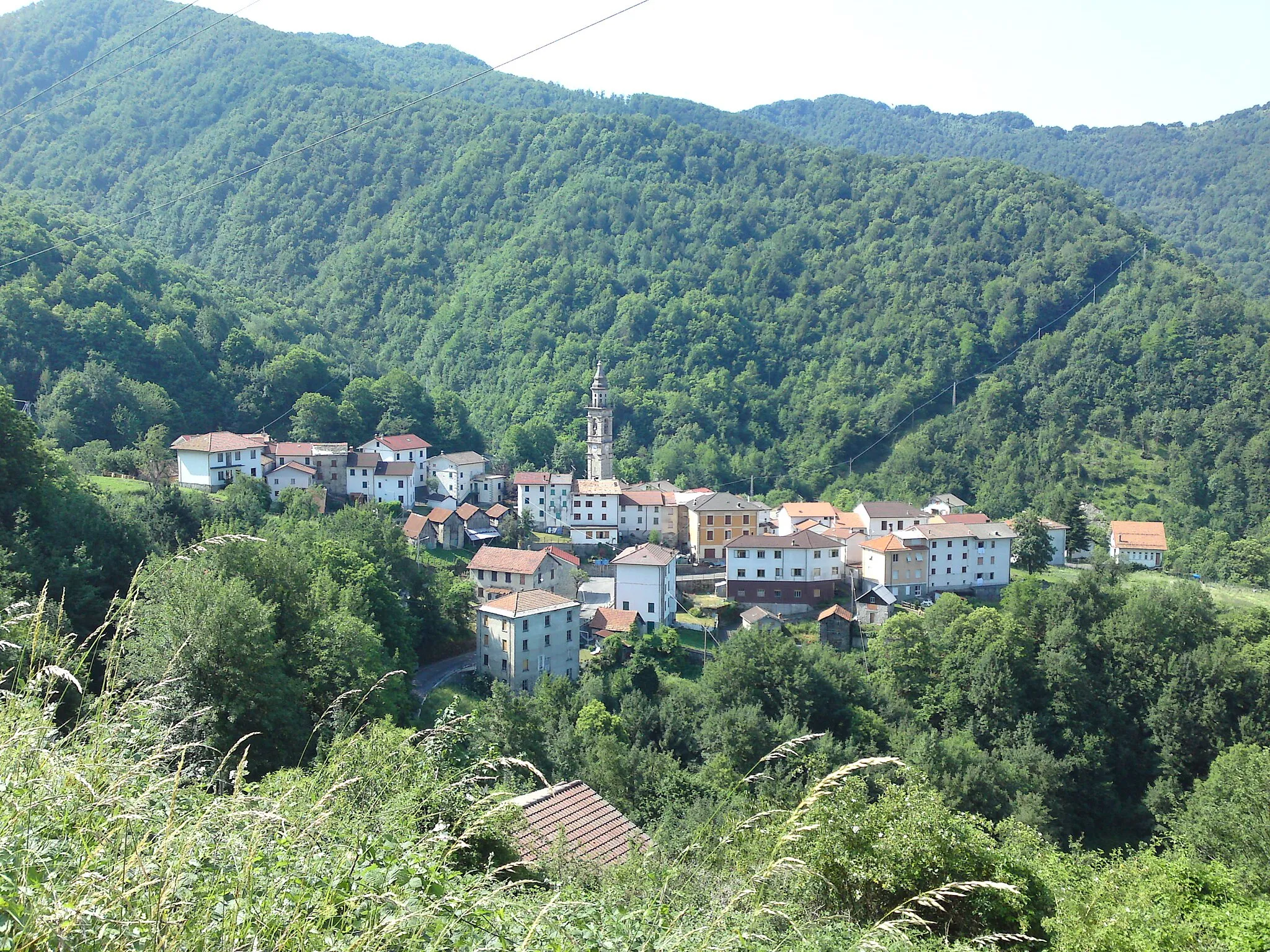 Photo showing: Panorama dalla strada del valico di Fregarolo