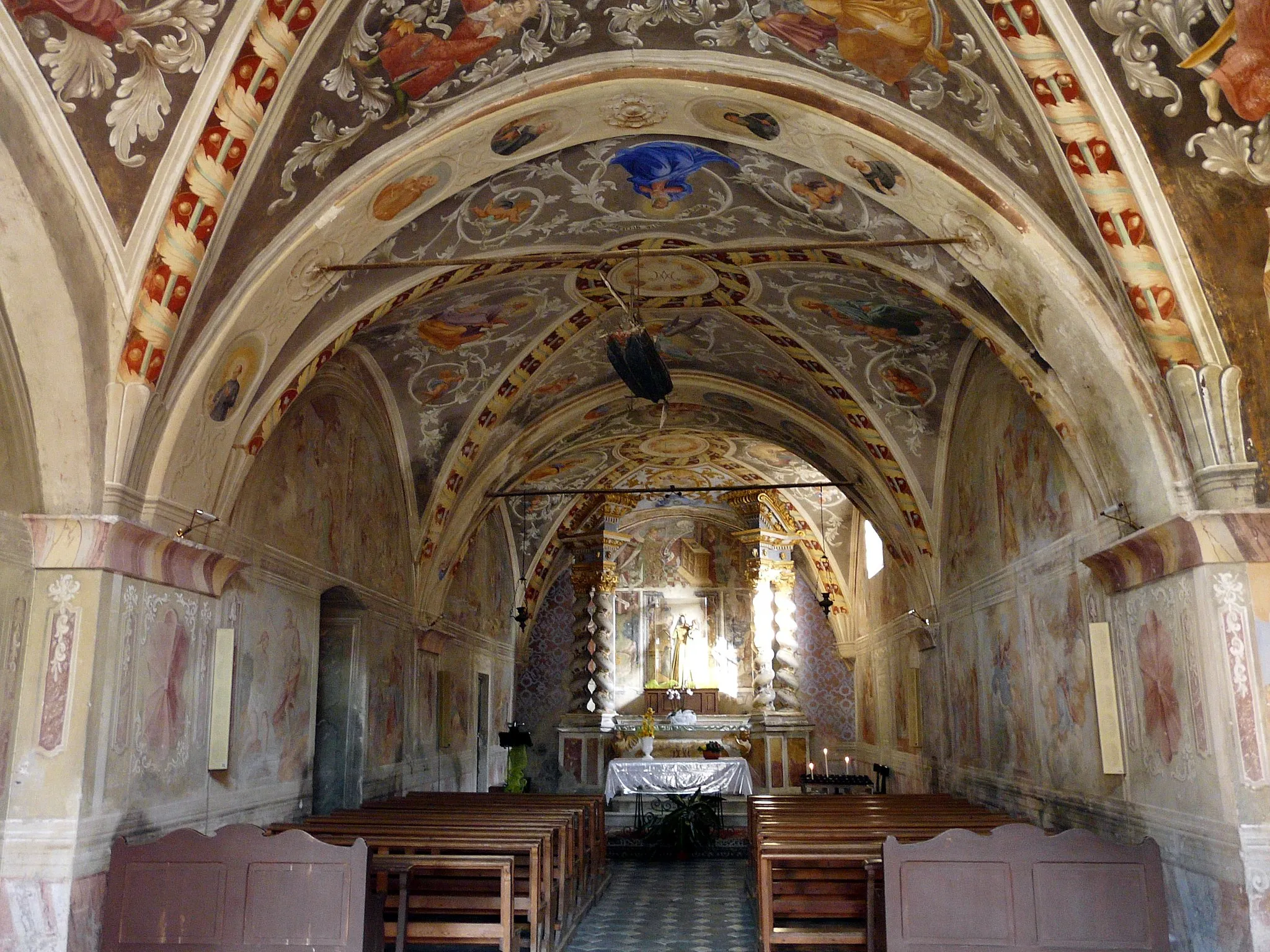 Photo showing: Affreschi del Santuario di Nostra Signora delle Grazie, Isolabona, Liguria, Italia