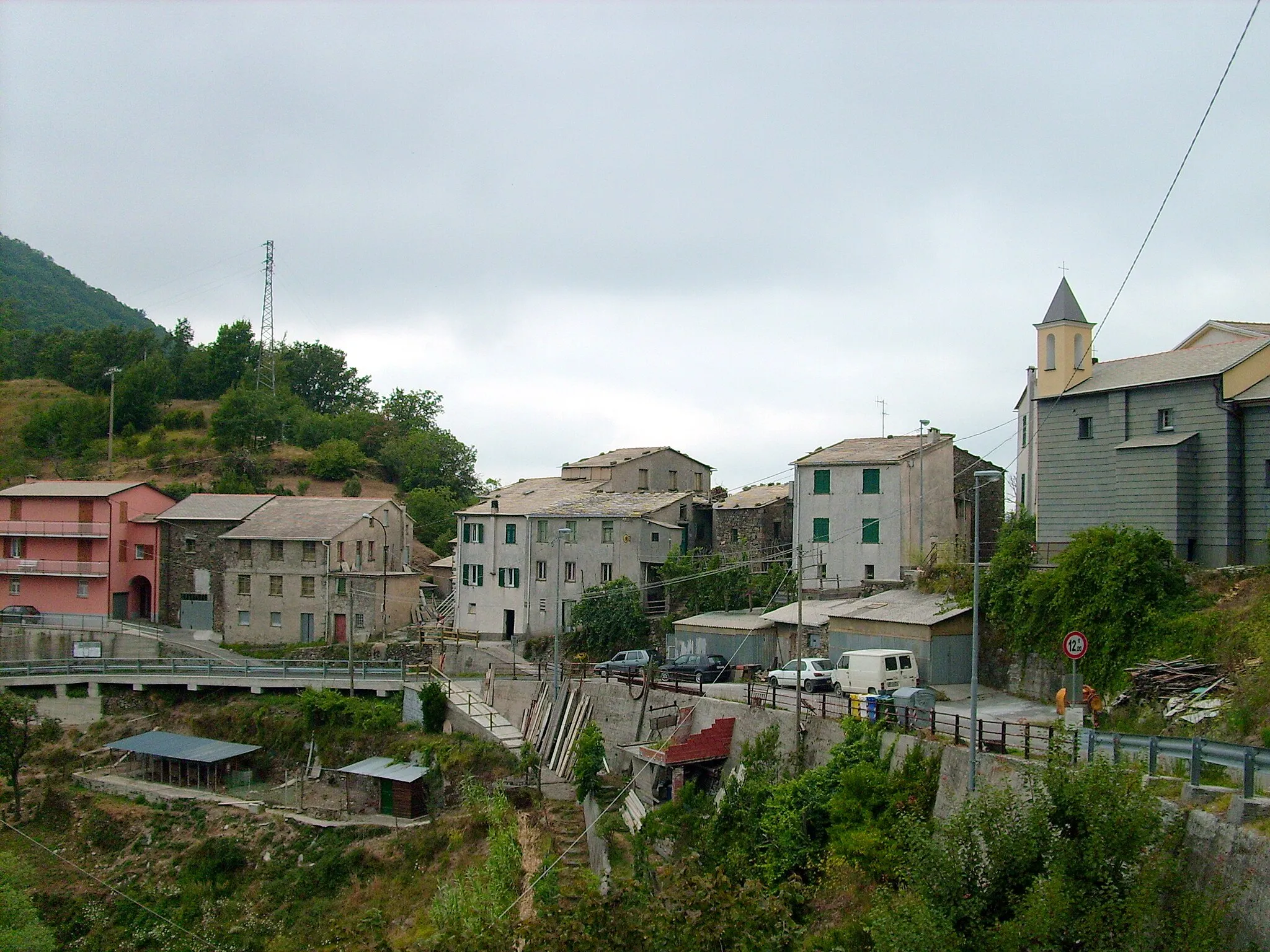 Photo showing: Panorama di Croce d'Orero, Liguria, Italia