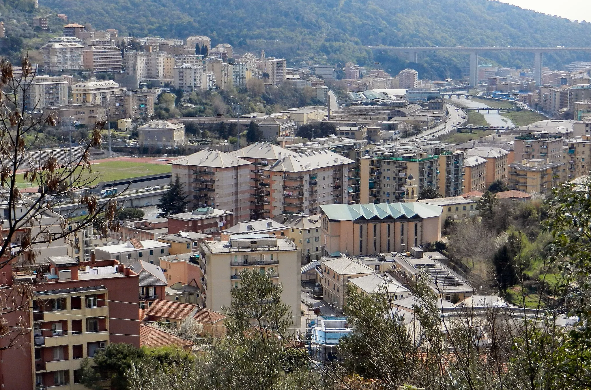 Photo showing: Genoa (Italy), view of San Gottardo