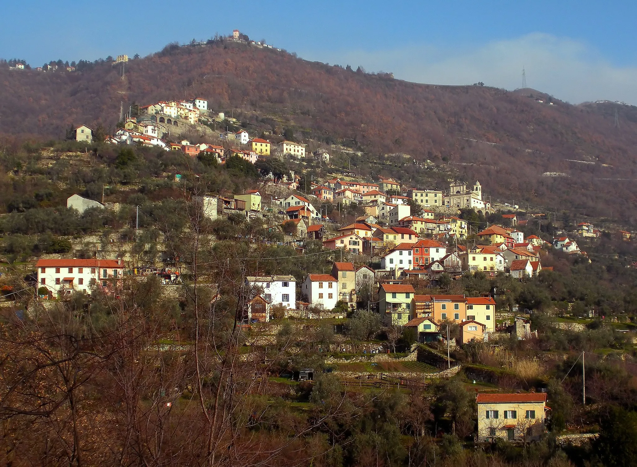 Photo showing: Panoramic view of Aggio, Genova, Italy