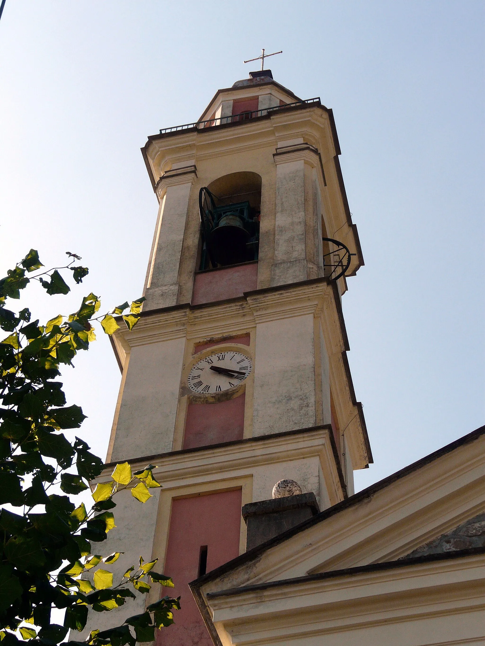 Photo showing: Campanile della chiesa di San Giovanni Battista, Priosa, Rezzoaglio, Liguria, Italia