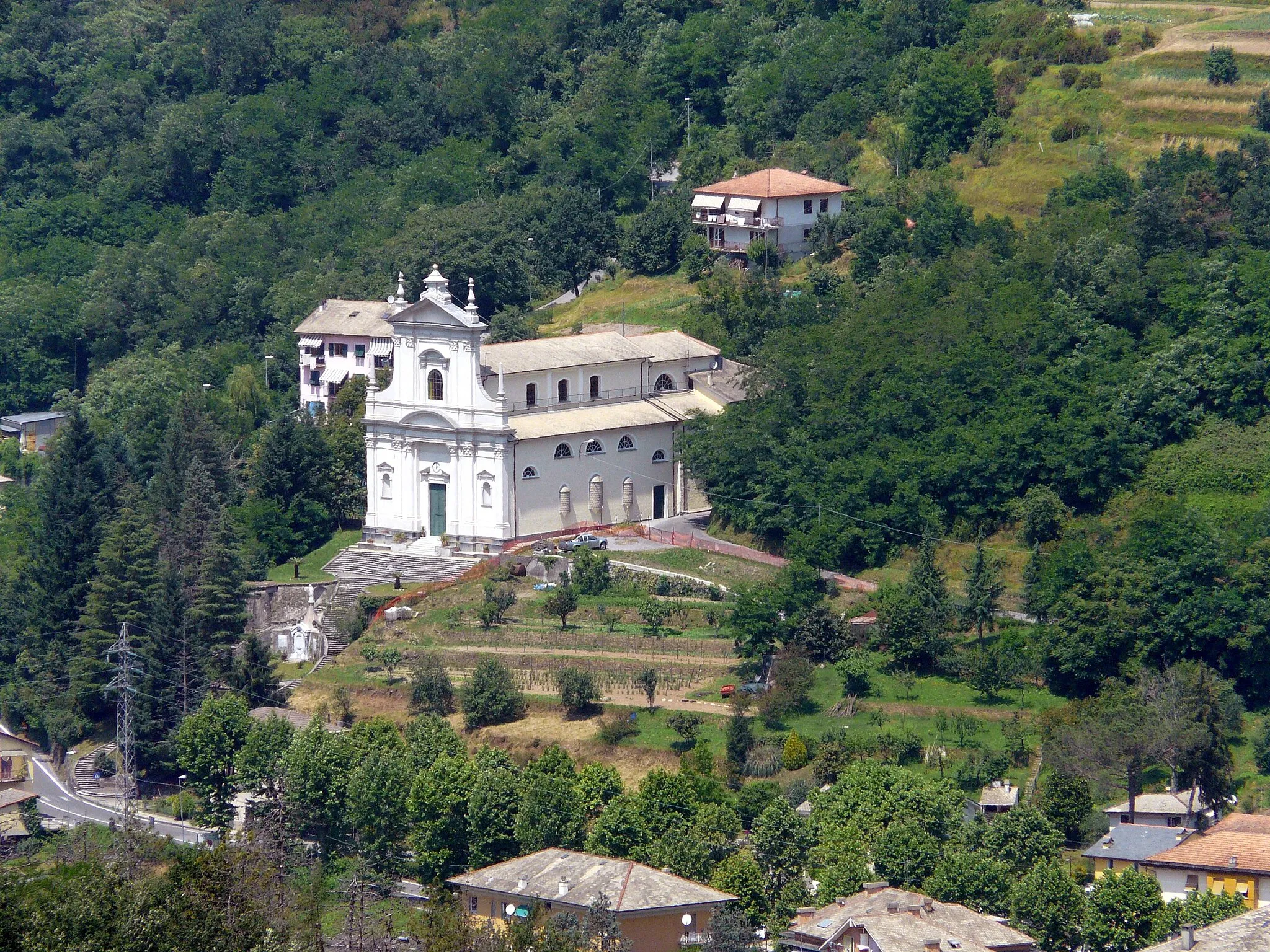 Photo showing: La chiesa del Sacro Cuore, Moconesi, Liguria, Italia