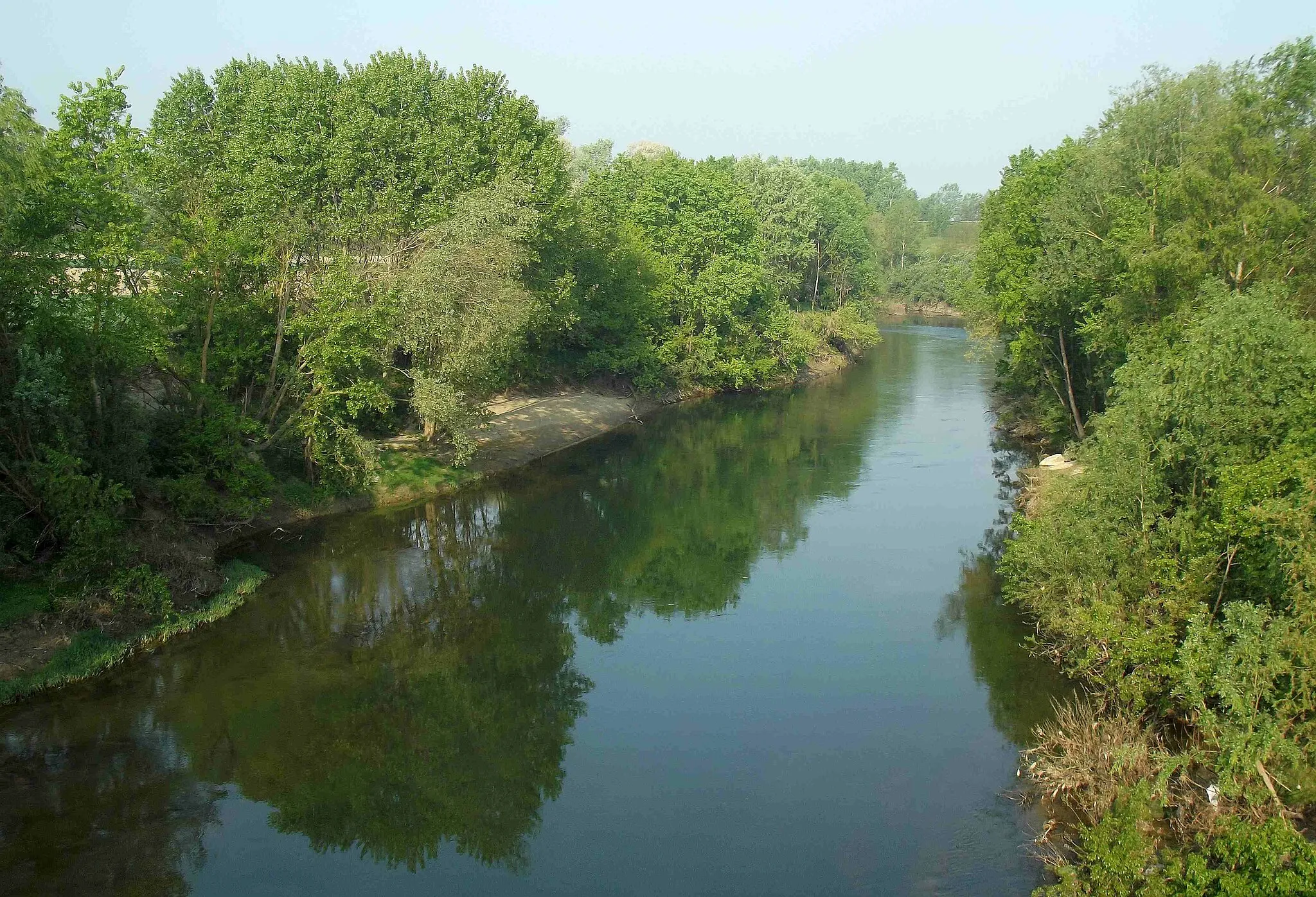 Photo showing: The Bormida between Castellazzo and Cantalupo (AL, Italy)