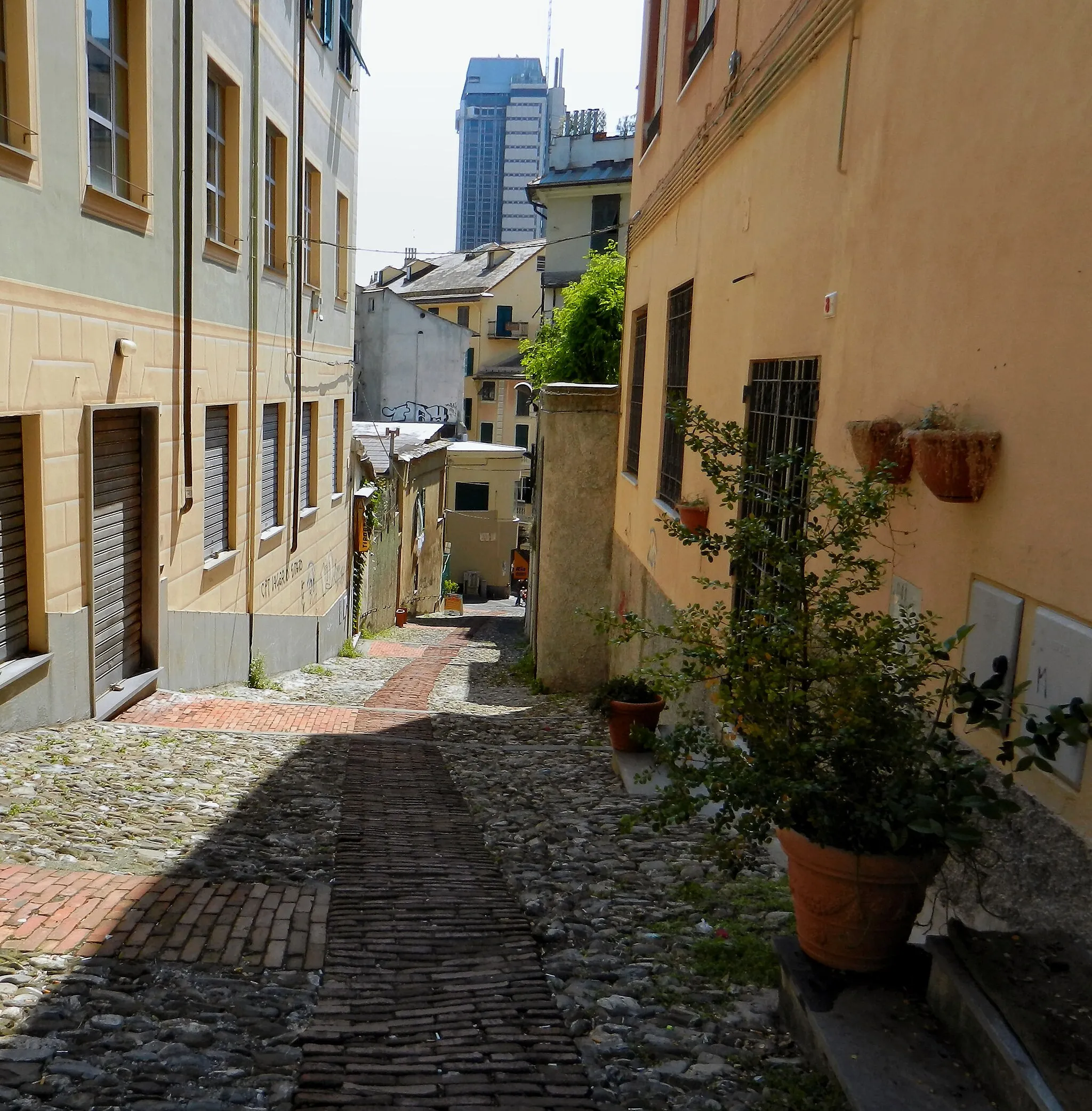 Photo showing: Genoa (Italy), quarter of San Vincenzo, Uphill of Tosse
