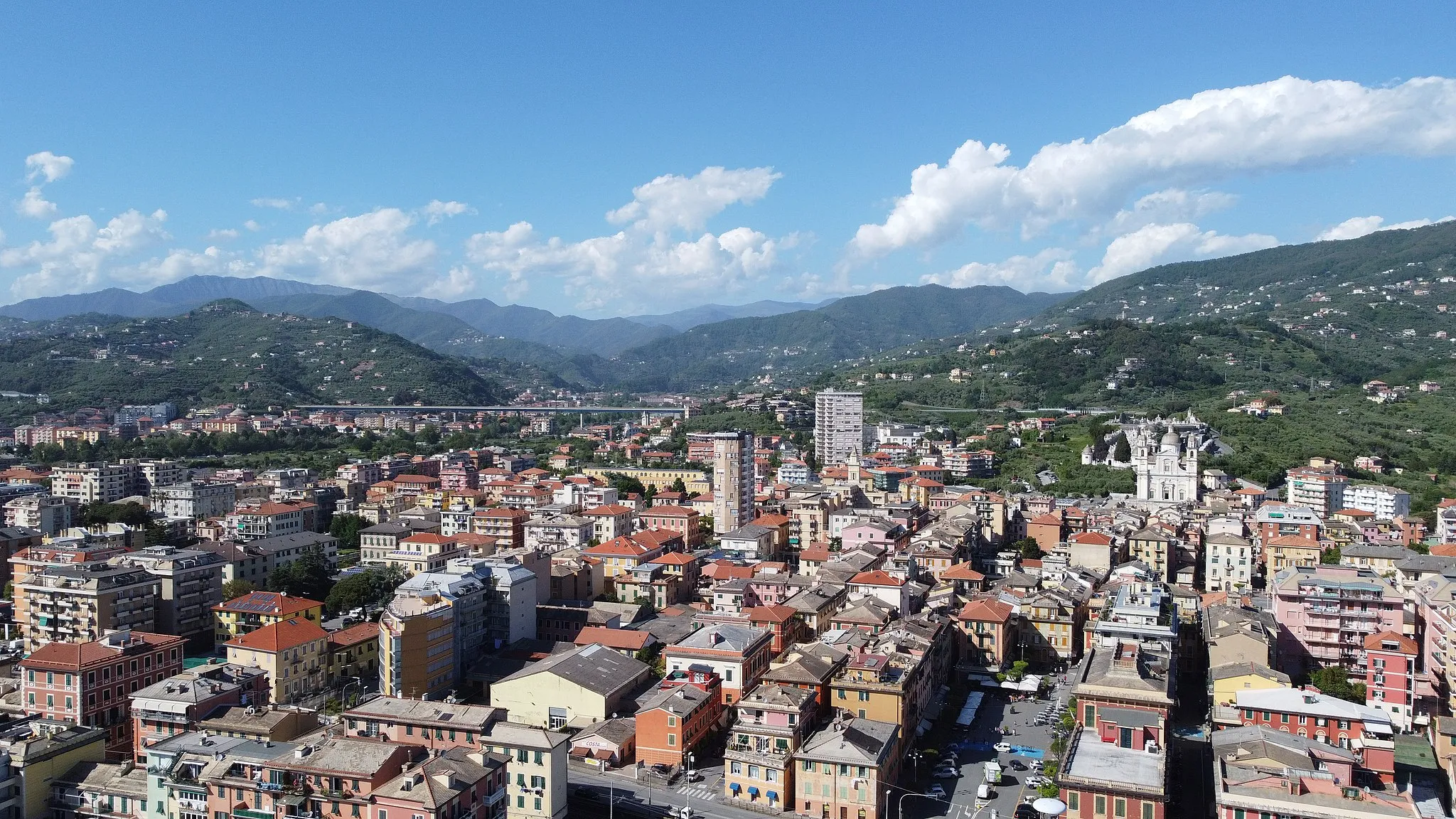 Photo showing: Veduta aerea di Lavagna (Genoa)