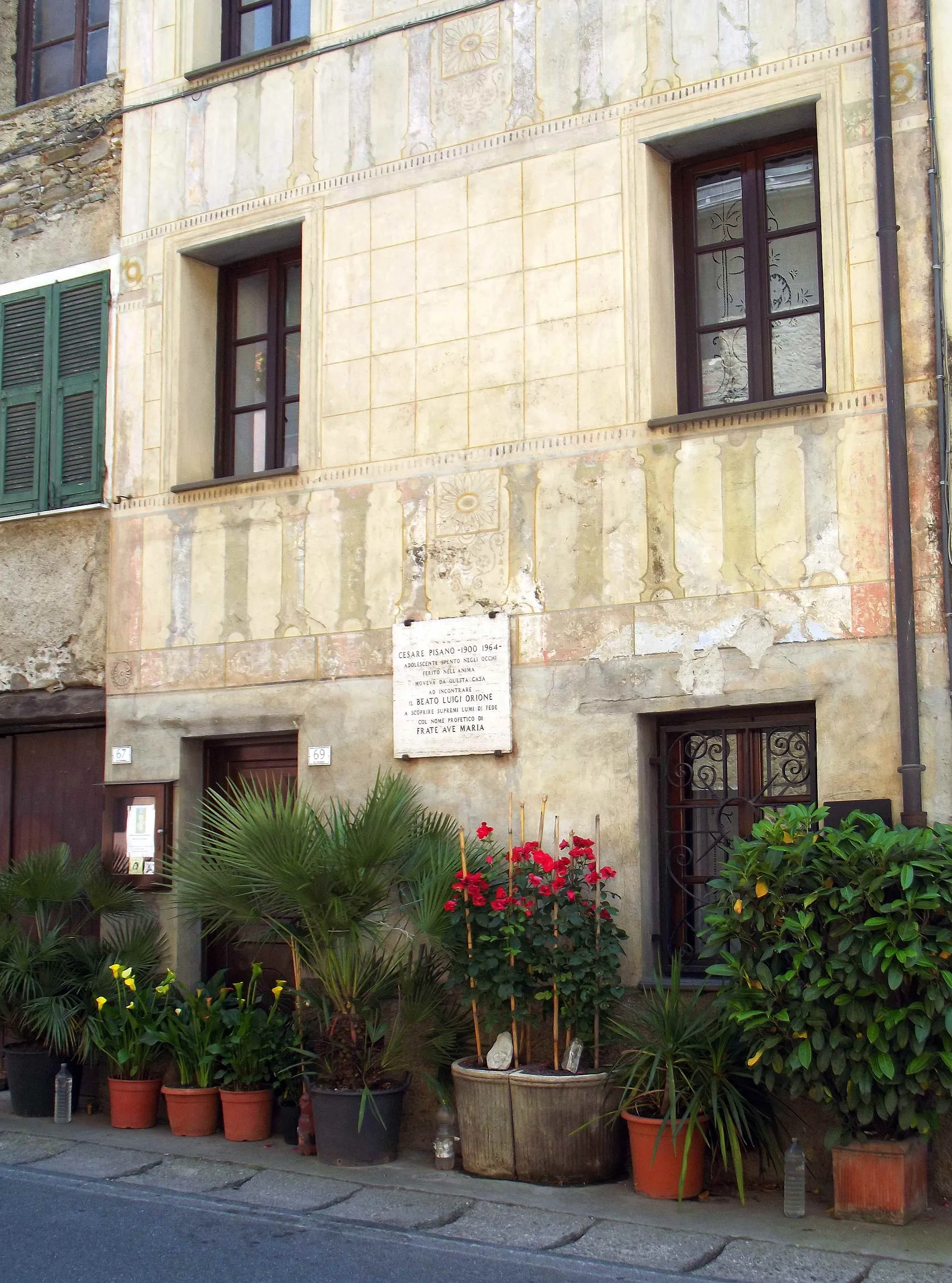 Photo showing: Pogli (Ortovero, SV, Italy): home of Cesare Pisano