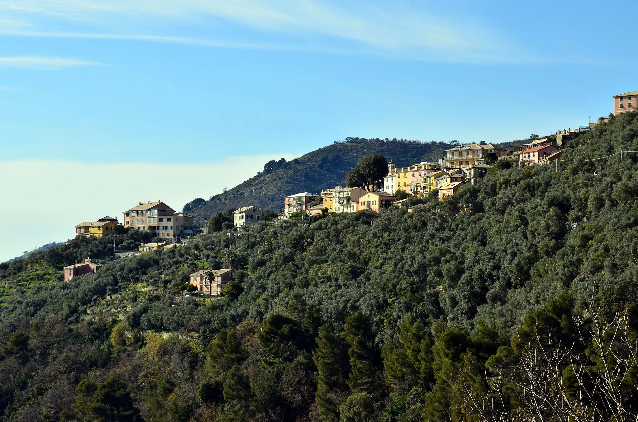 Photo showing: Panorama della frazione di San Bernardo, comune di Bogliasco, dal sentiero per Pieve Alta, Liguria, Italia
