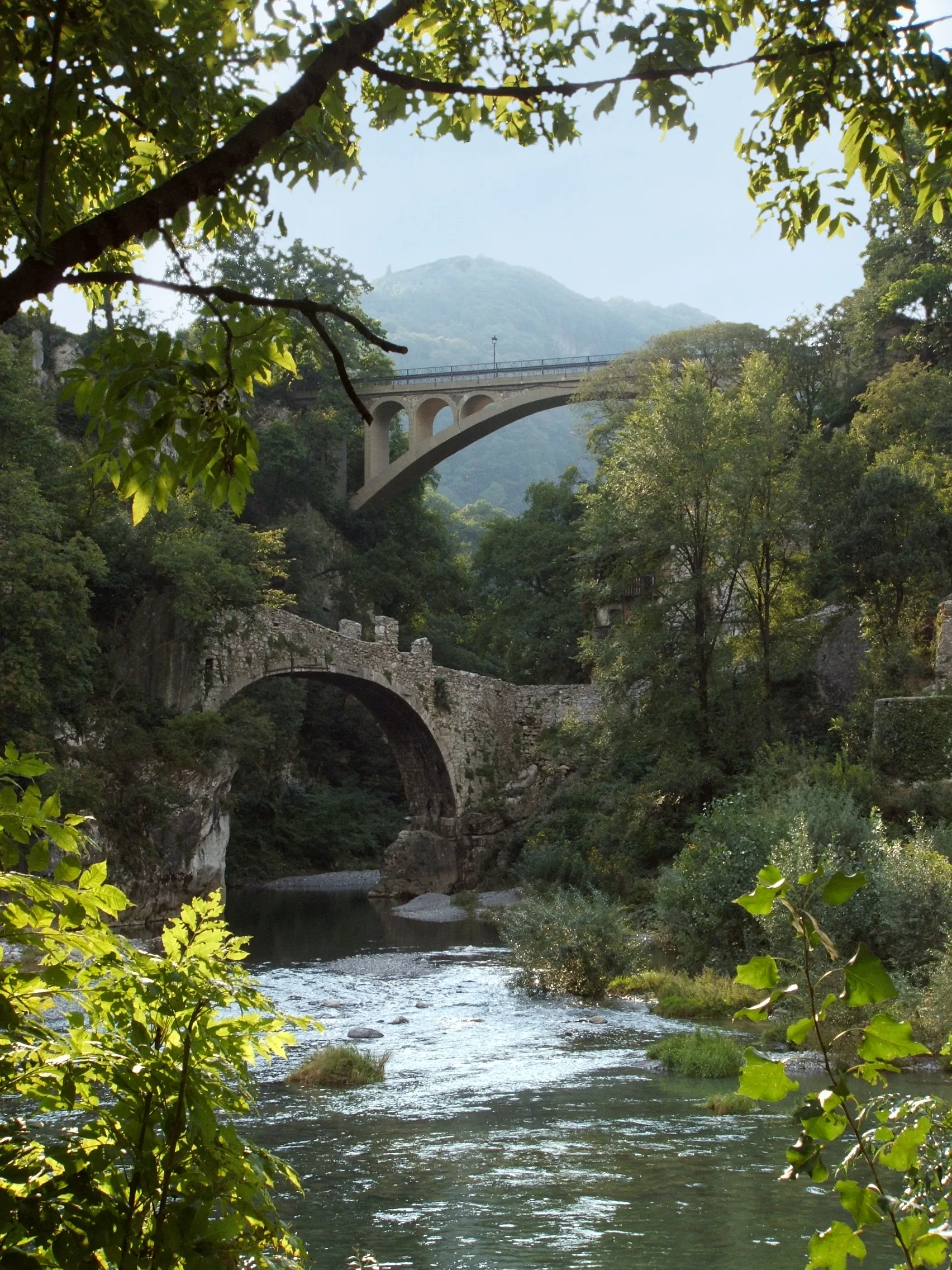 Photo showing: Ubiale Clanezzo, Bergamo, Italy - Bridges on Imagna river