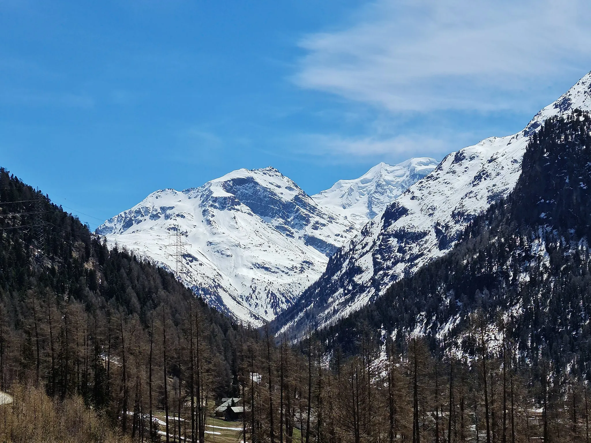 Photo showing: Munt Pers, picture taken from Pontresina (Grison, Switzerland)
