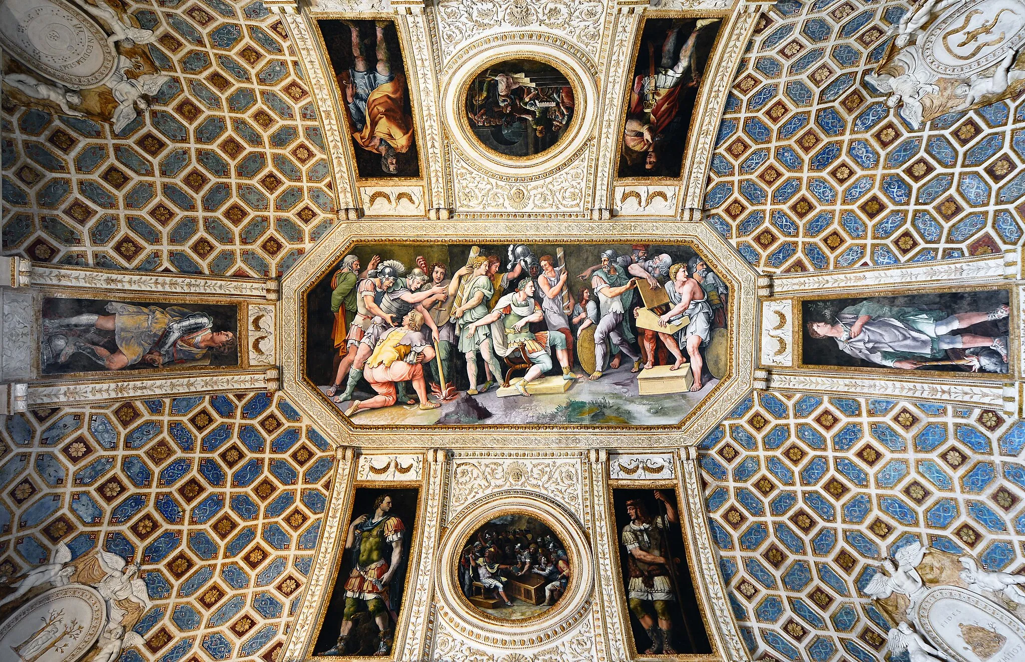 Photo showing: Ceiling of the Hall of the Caesars in Palazzo Te - Mantua