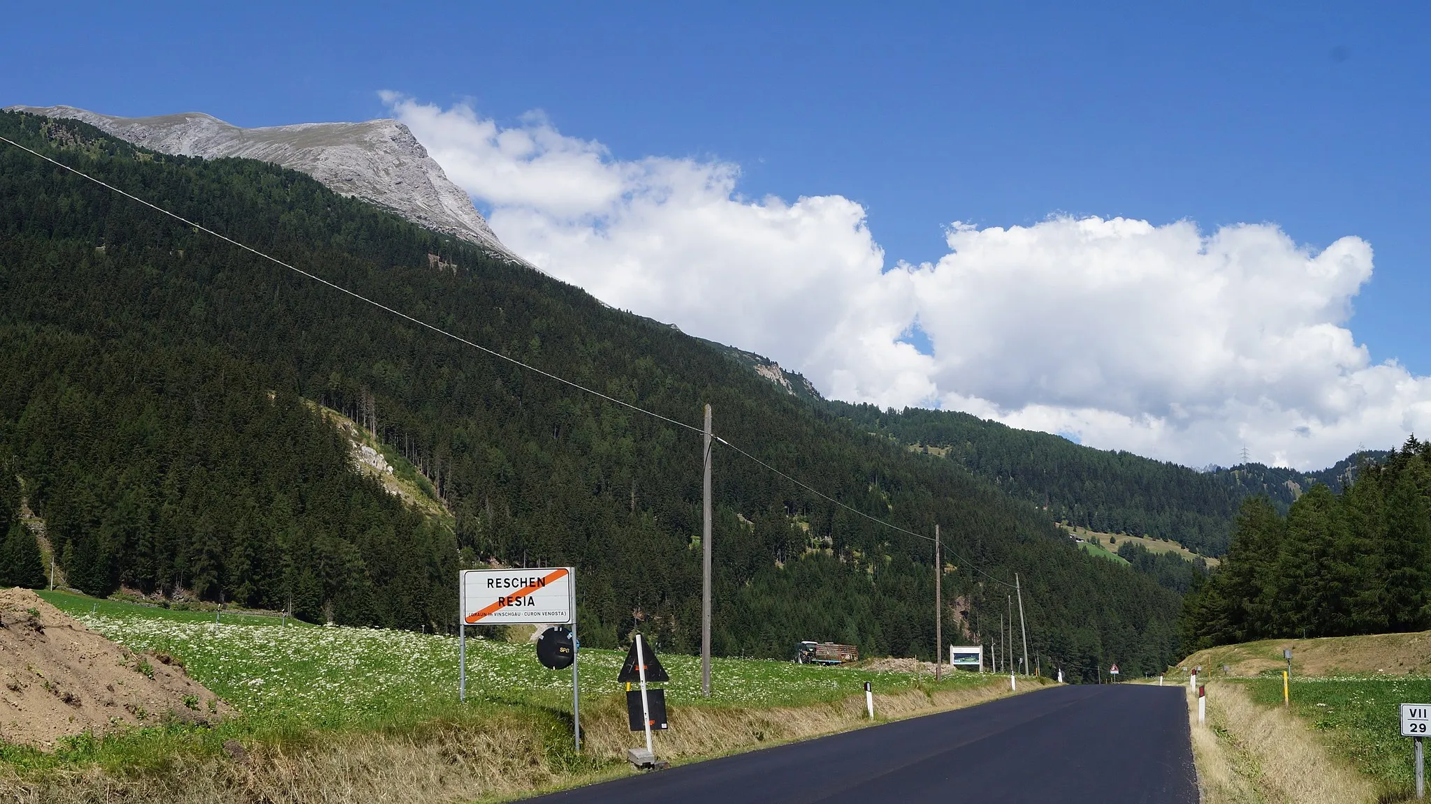 Photo showing: Passhöhe am Reschen, Blickrichtung Nordwest.