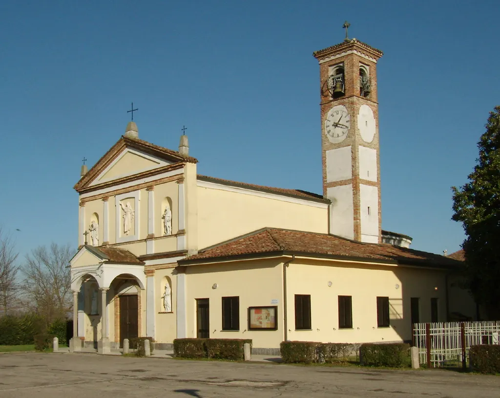 Photo showing: Il santuario dell’Assunzione della Beata Vergine Maria ad Arcagna, frazione di Montanaso Lombardo