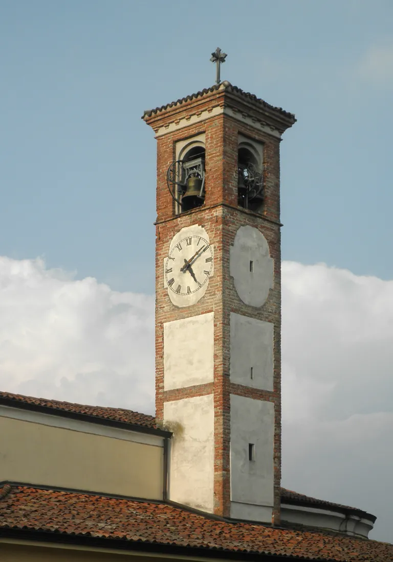 Photo showing: Campanile del santuario di Arcagna, frazione di Montanaso Lombardo.