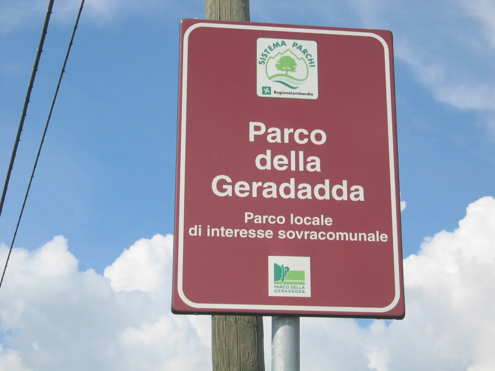 Photo showing: Cartello del parco della Gera d'Adda