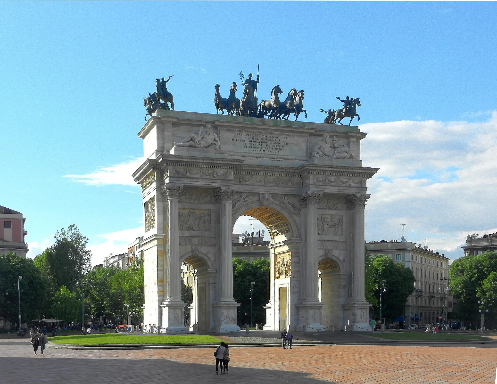 Photo showing: Arco della pace in Milan.