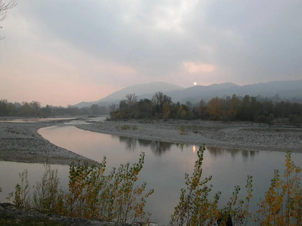 Photo showing: Il fiume Trebbia a Rivergaro, 2007