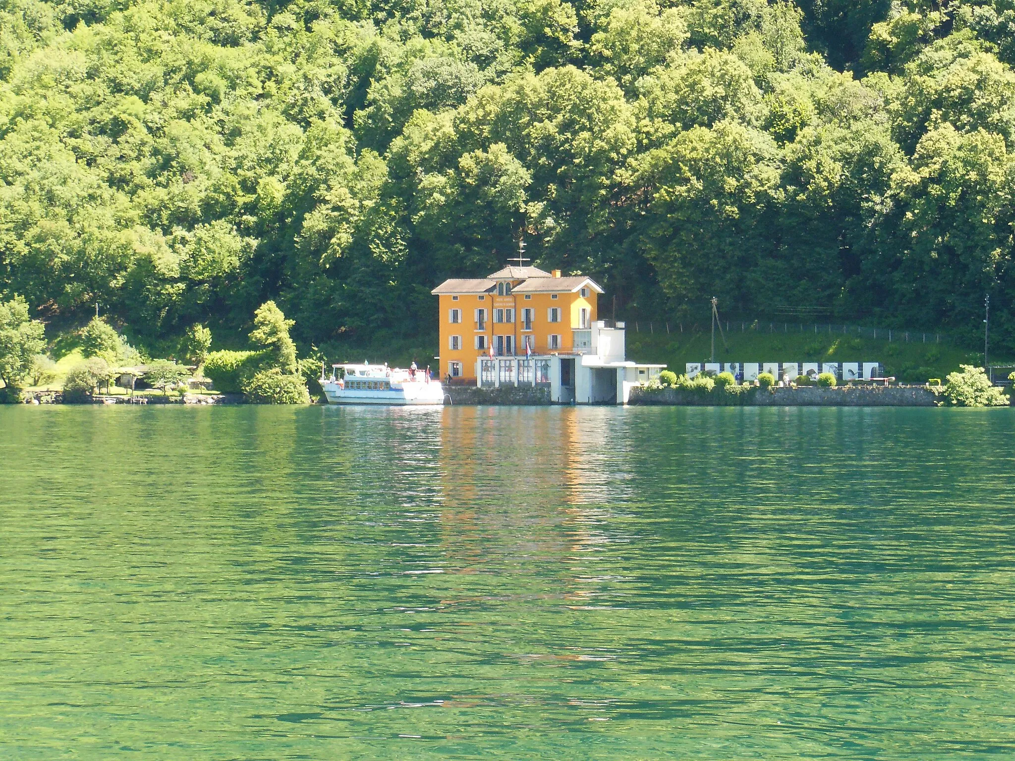 Photo showing: The Swiss Customs Museum, on Lake Lugano in the Swiss canton of Ticino. For more information, see the Wikipedia article Swiss Customs Museum.