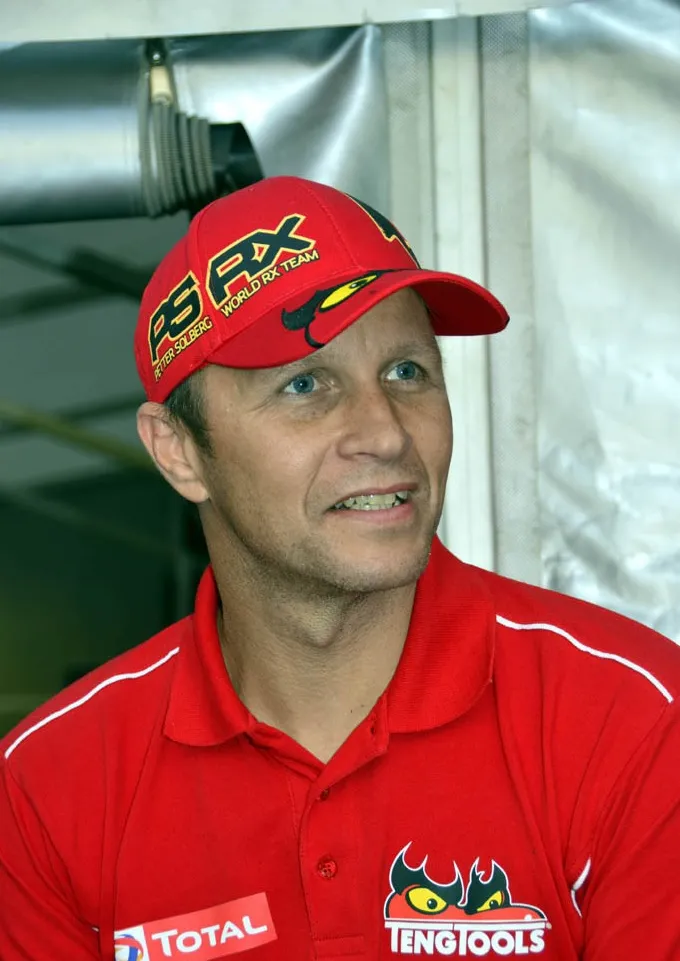 Photo showing: Rally and rallycross driver Petter Solberg of Norway. Round 10 of the 2014 FIA World Rallycross Championship at the Franciacorta International Circuit, Italy.