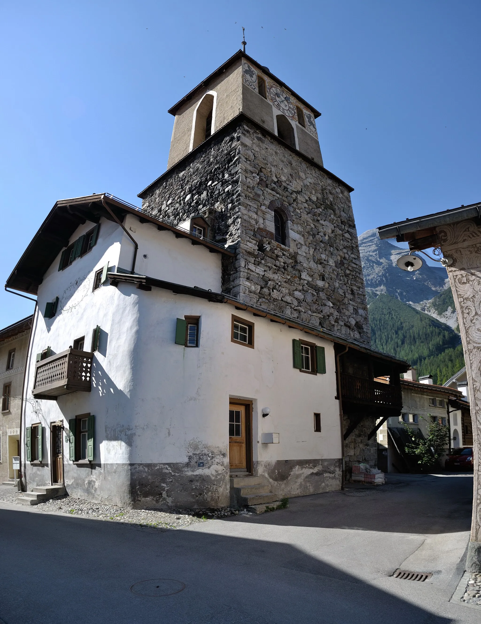 Photo showing: Switzerland, Graubünden, roman tower in Bergün