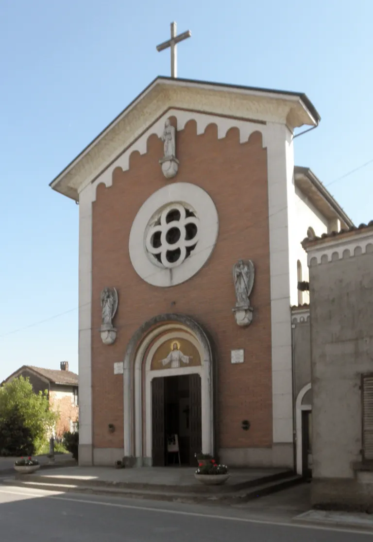 Photo showing: La chiesa parrocchiale dei Santi Pietro e Andrea Apostoli a Guzzafame, frazione di Senna Lodigiana.