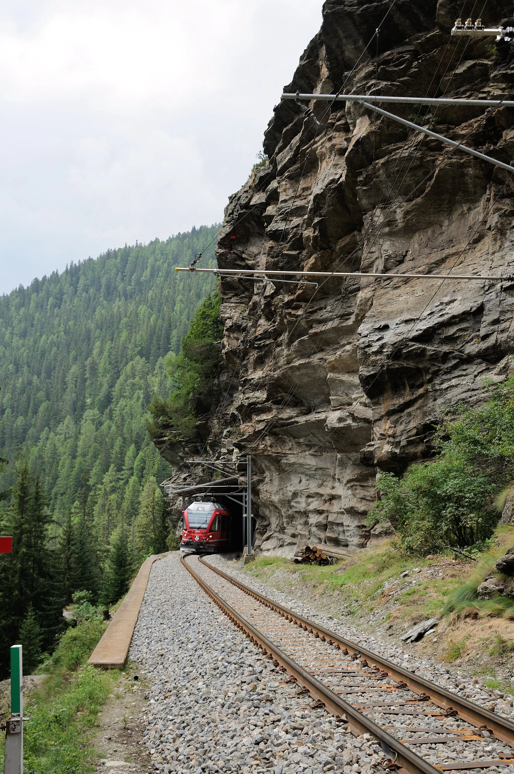 Photo showing: Switzerland, Graubünden, views along the hiking trail from Alp Grüm to Poschiavo