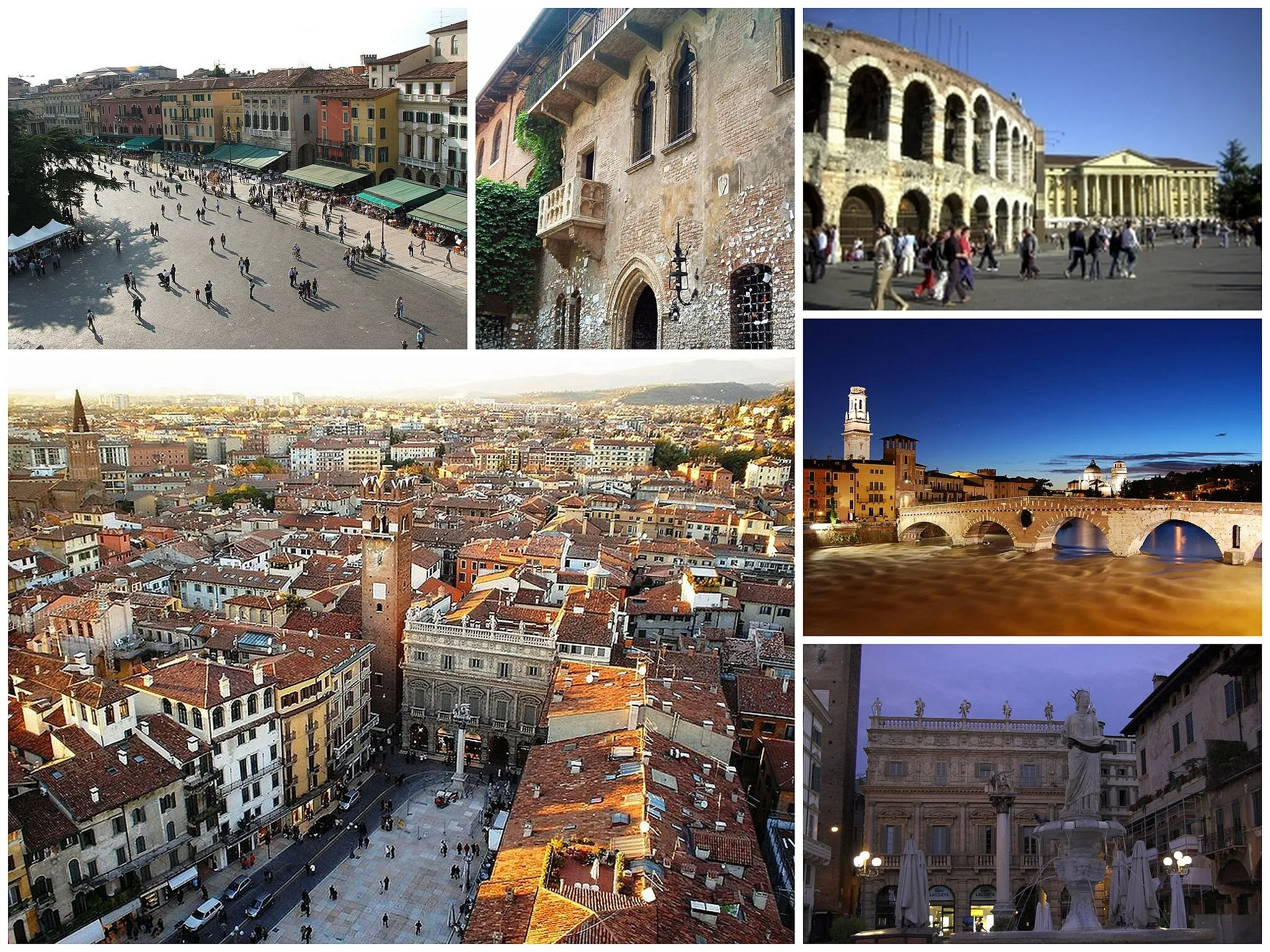 Photo showing: Collage di varie foto di Verona