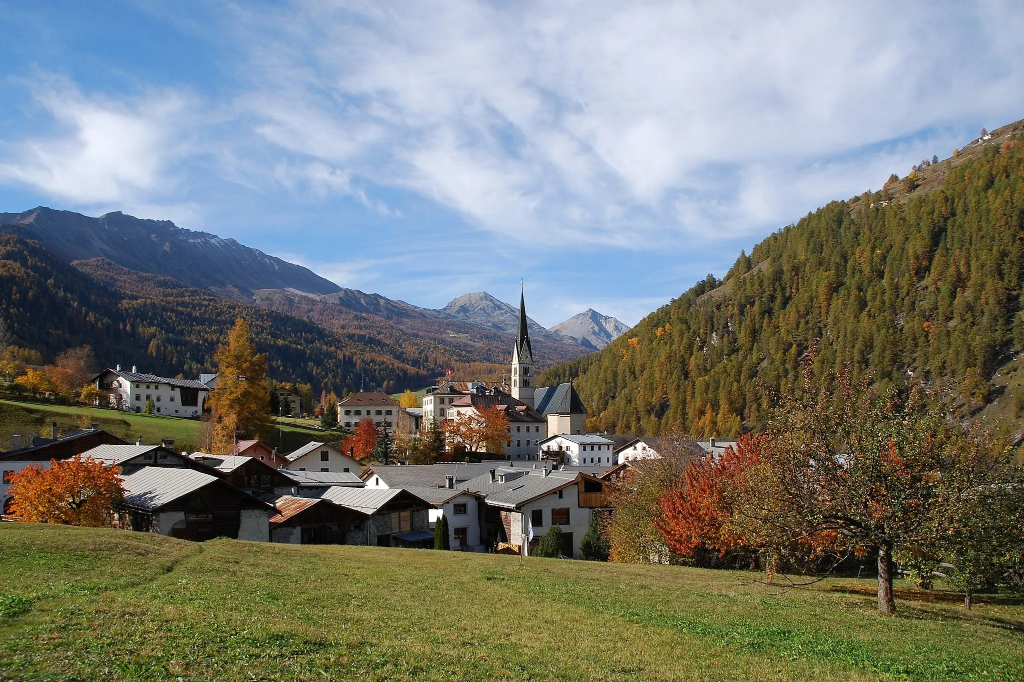 Photo showing: Blick auf Santa Maria Val Müstair in Graubünden