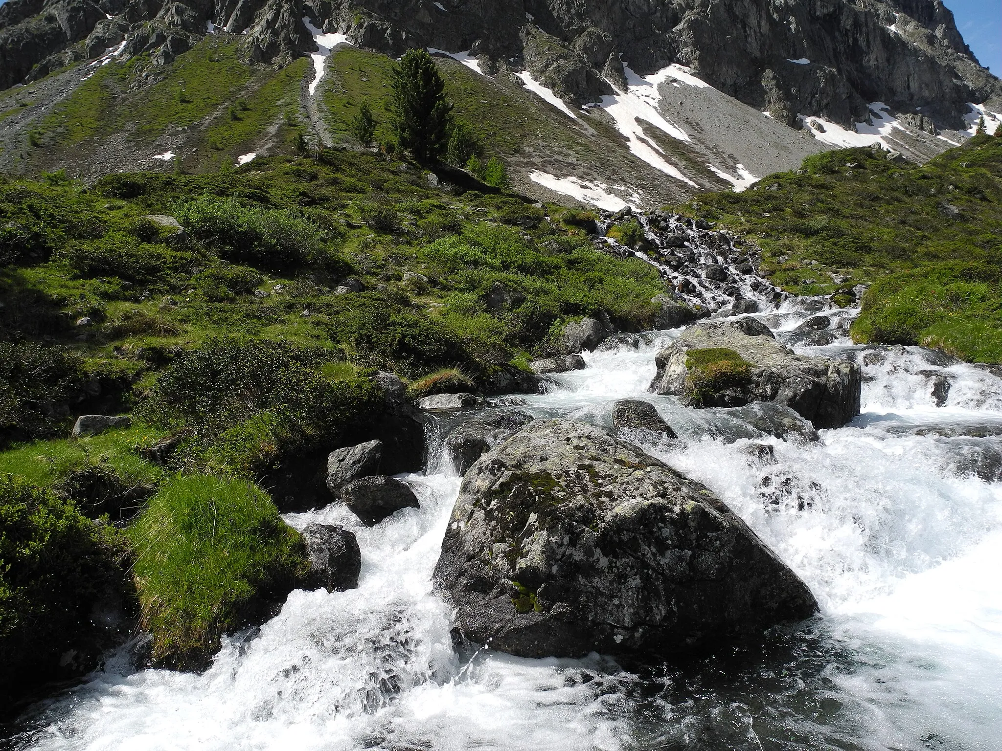 Photo showing: Val Viola, river, Valtellina, Alps, Italy