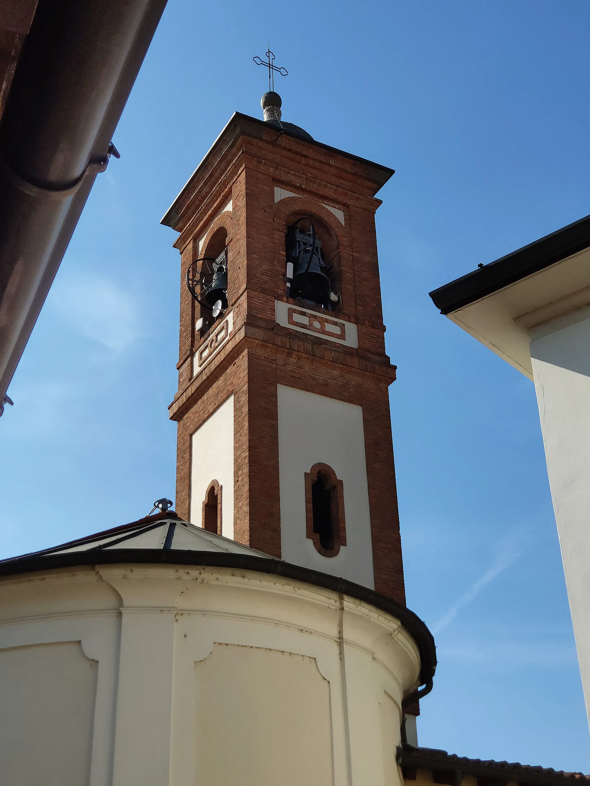 Photo showing: Campanile della chiesa di San Giovanni a Porta Latina a Vidalengo, Italia