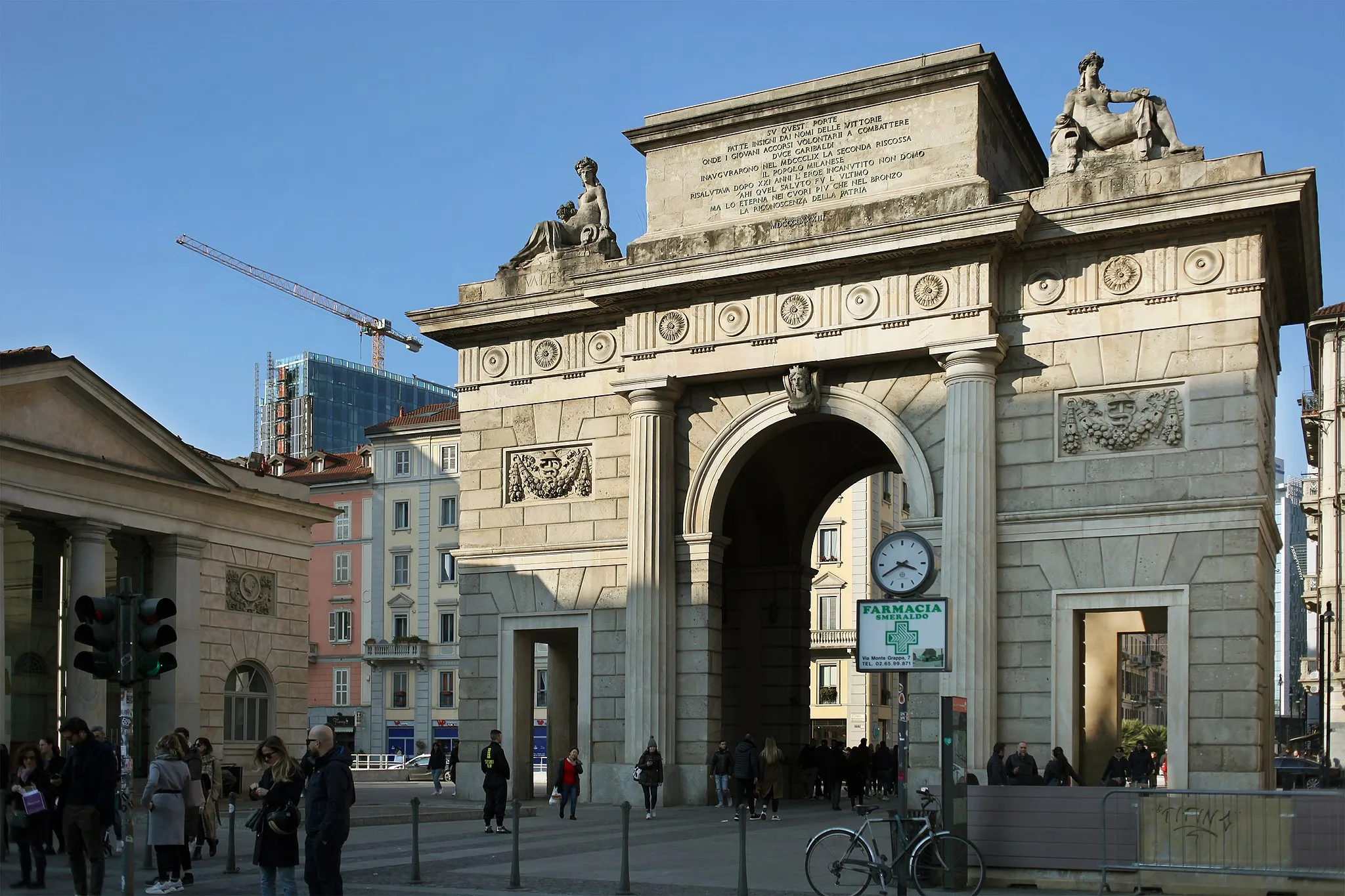 Photo showing: Arco di Porta Garibaldi a Milano (1826-1828), architetto it:Giacomo Moraglia (1791-1860)