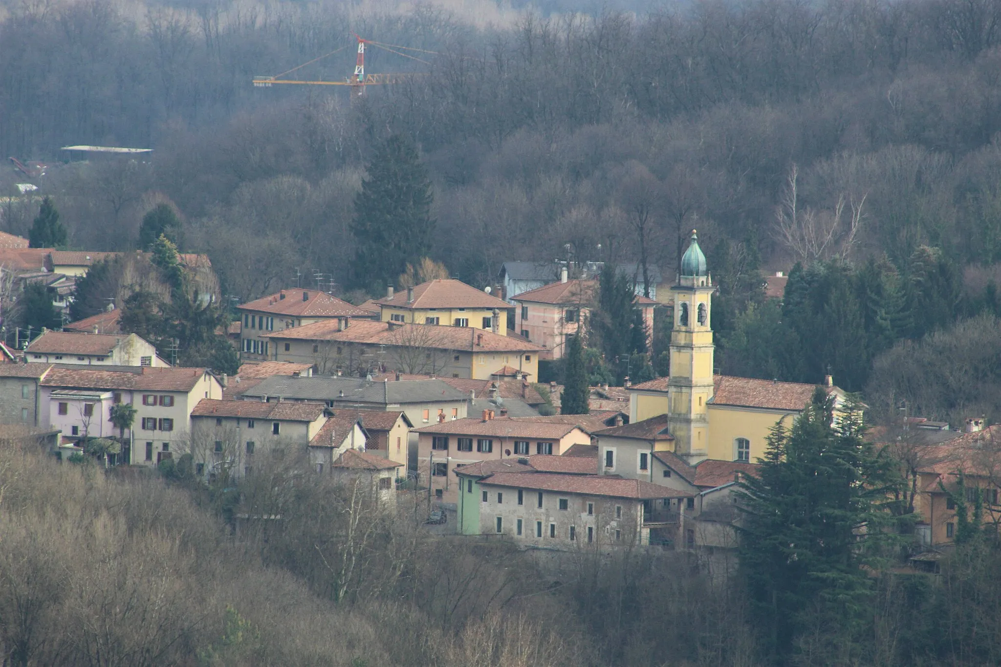 Photo showing: Valmorea - San Biagio in Casanova Lanza (view from Colle San Maffeo in Rodero)