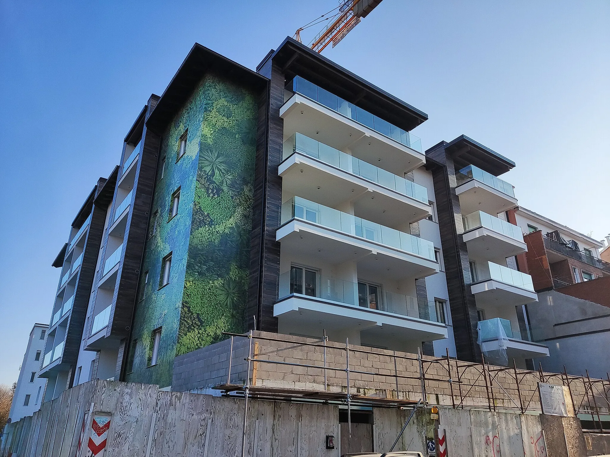 Photo showing: Residenze in costruzione in legno Green Apartments a Rogoredo (29 gennaio 2023)
